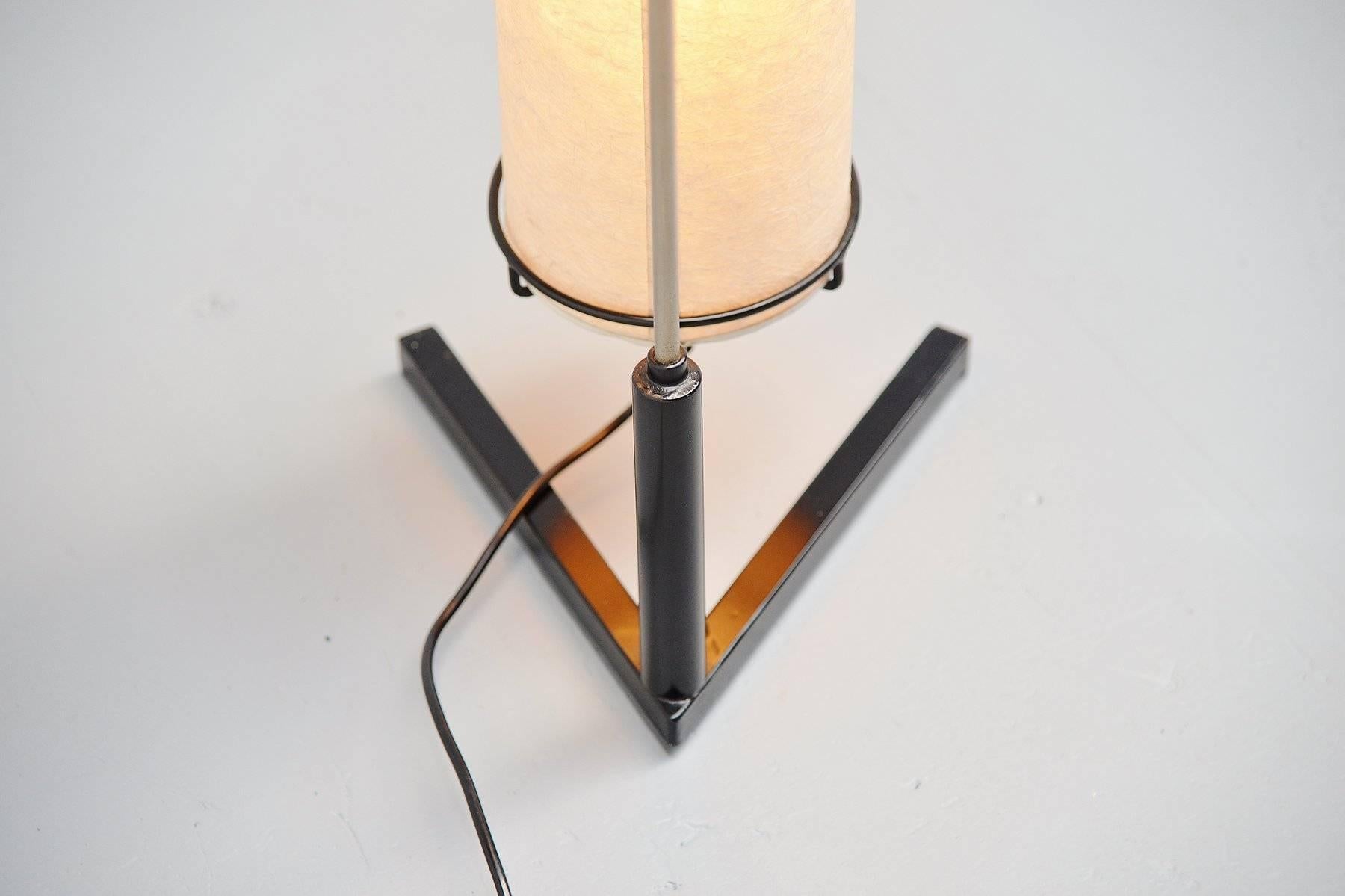 Mid-Century Modern Dutch Modernist Floor Lamp with Rice Paper Shade, 1960