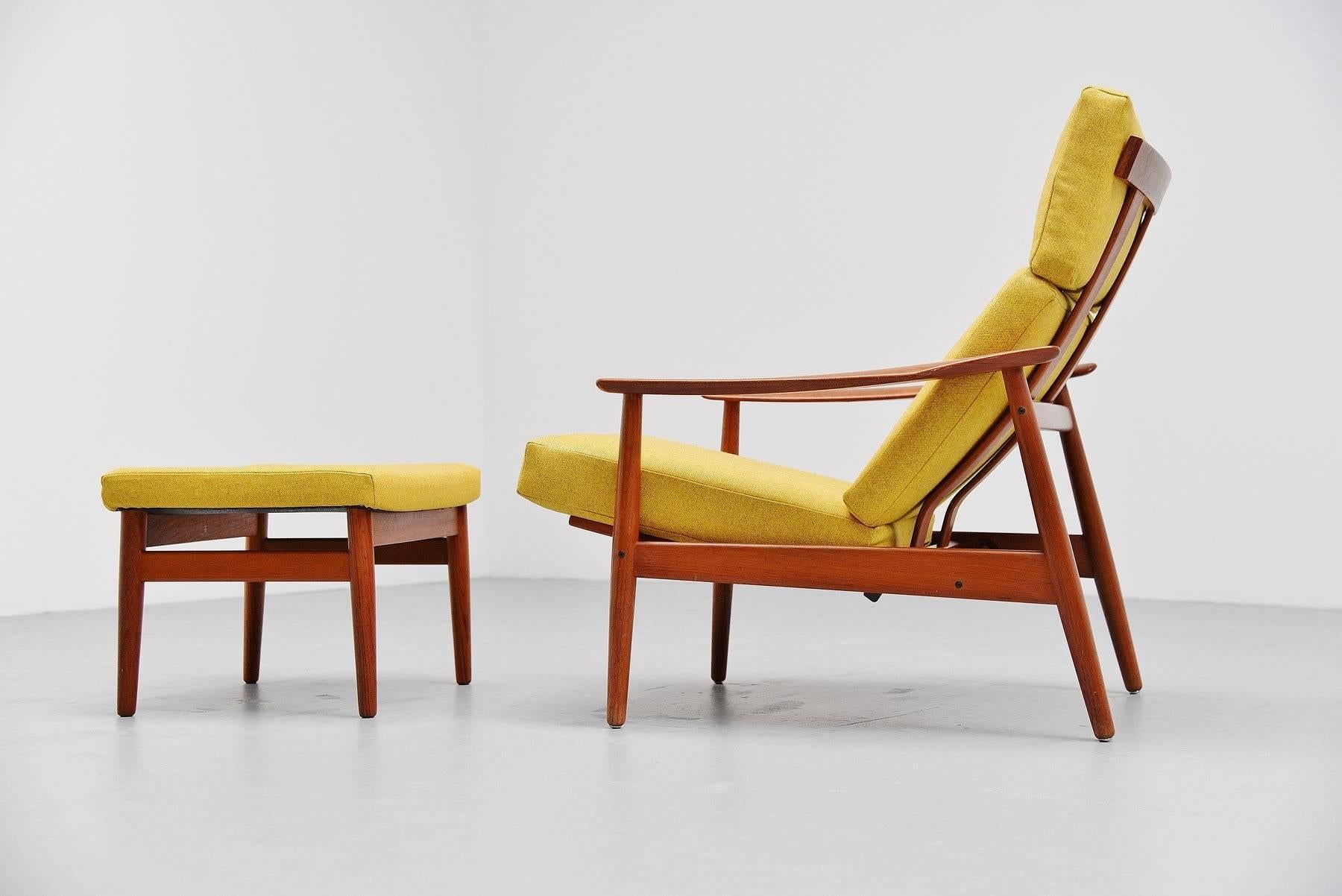 Scandinavian Modern Arne Vodder FD164 Adjustable Lounge Chair France & Son, 1962