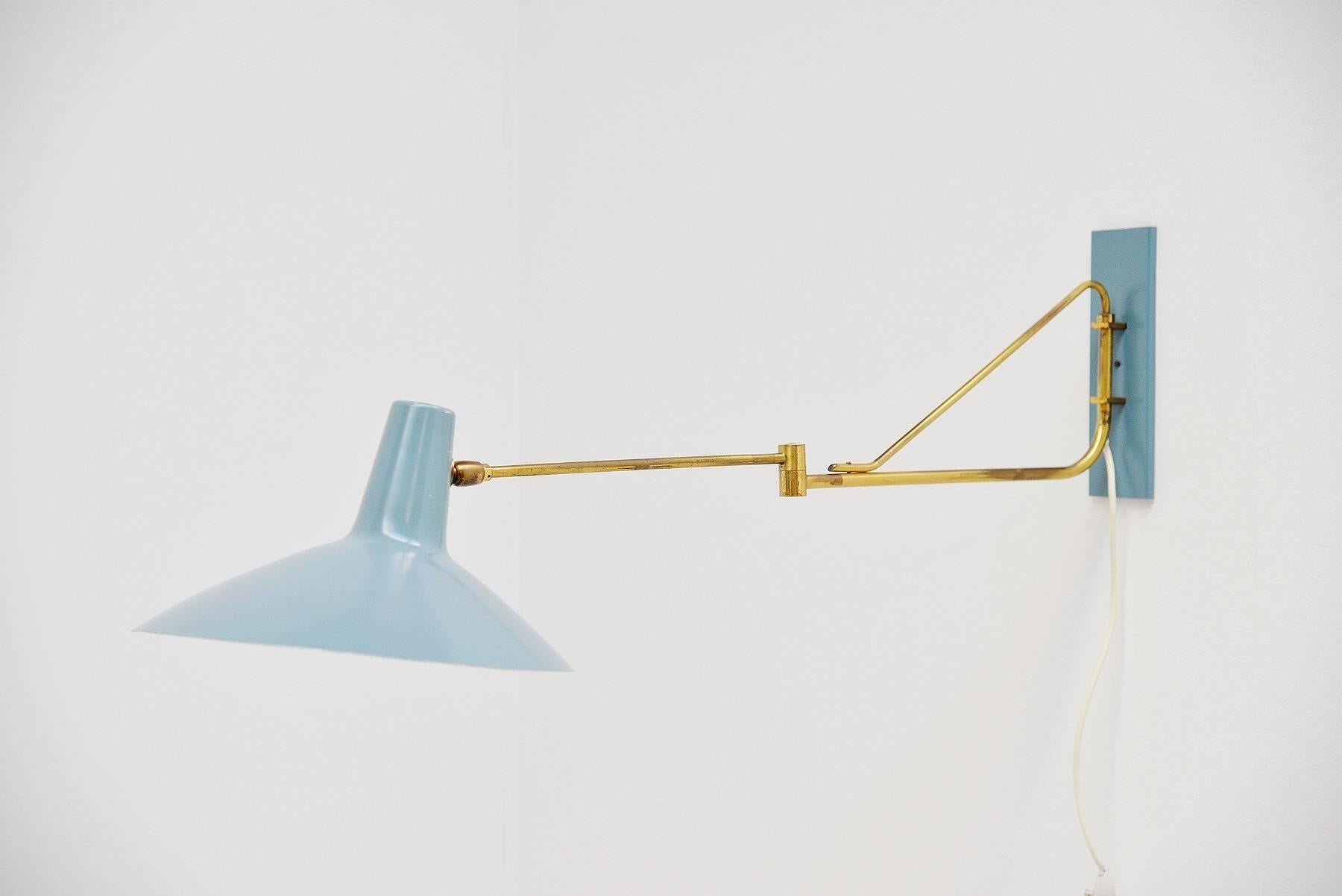 Artimeta Swing Arm Wall Lamp, Holland, 1960 In Good Condition In Roosendaal, Noord Brabant