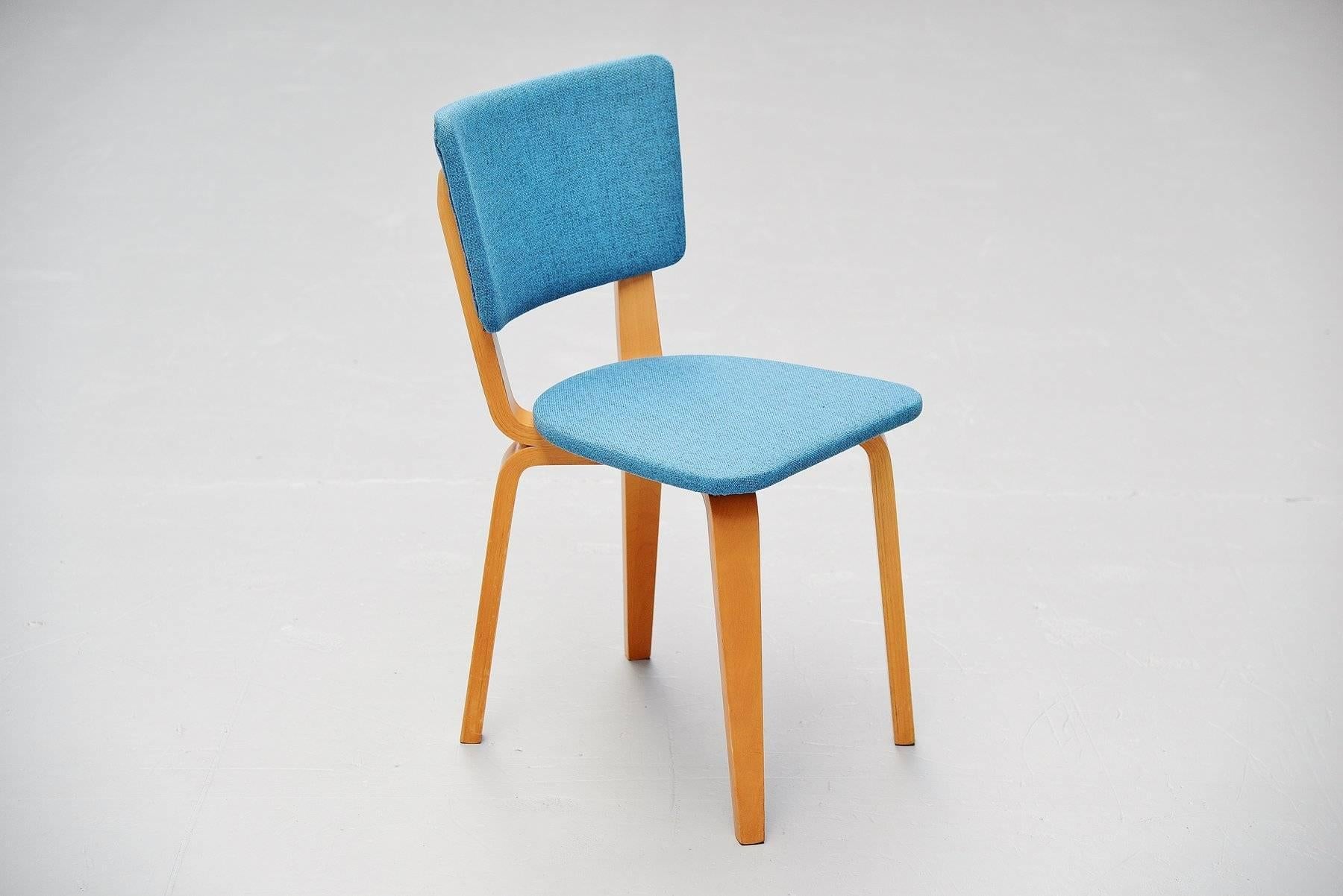 Birch Cor Alons Plywood Dining Chairs Gouda Den Boer, 1949