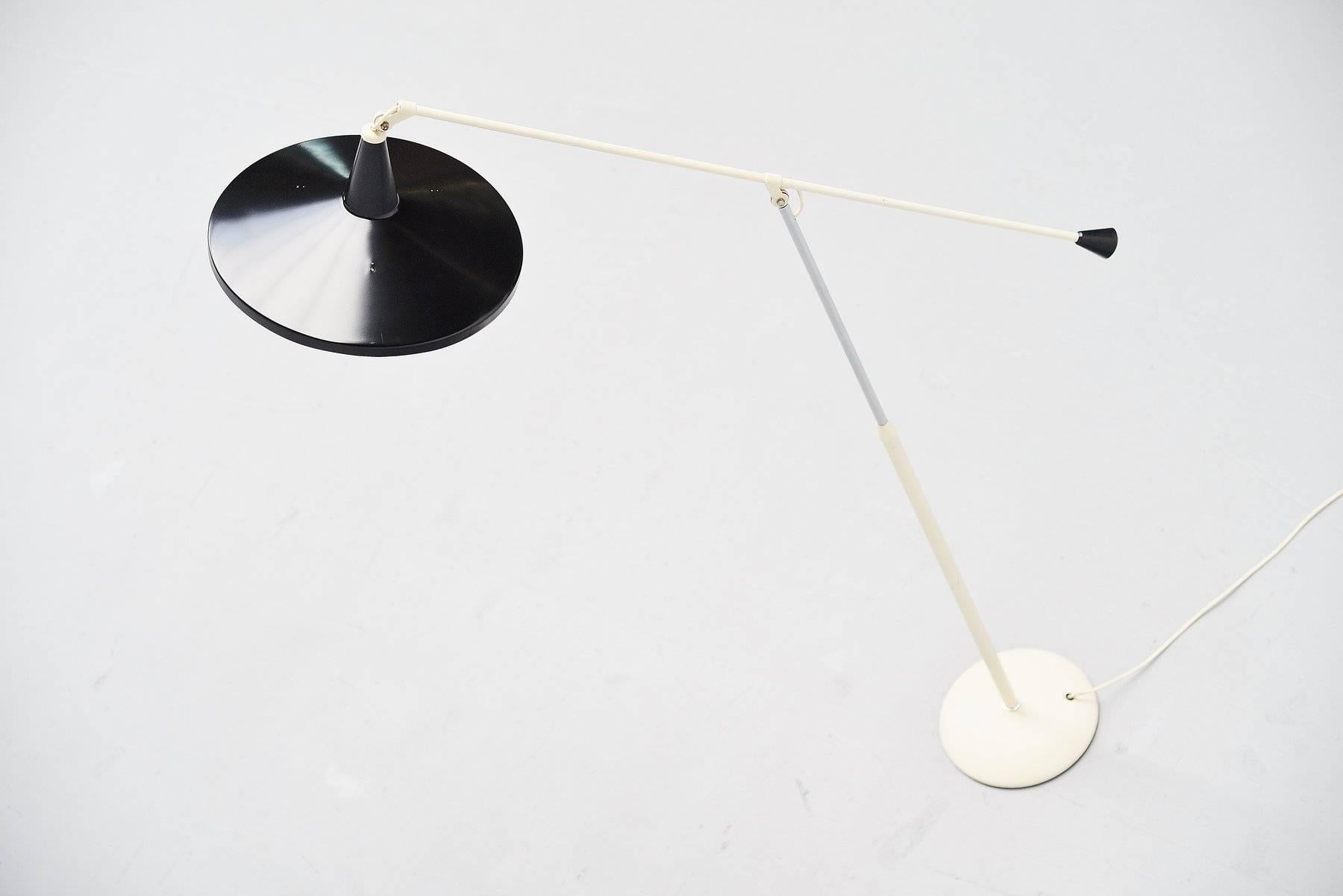 Metal Wim Rietveld Panama Floor Lamp for Gispen, 1955