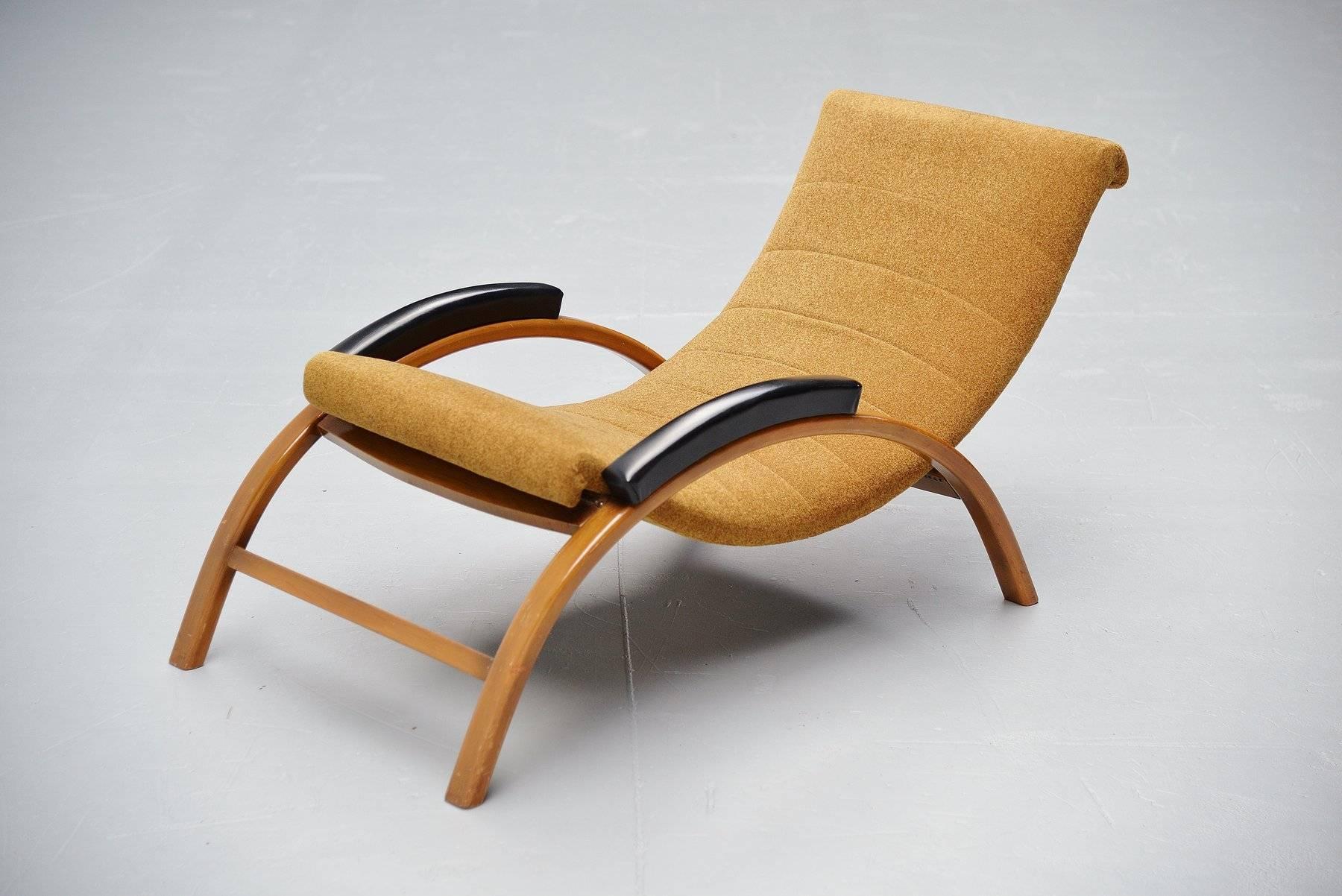 Unusual Italian Lounge Chair Adjustable, 1950 3