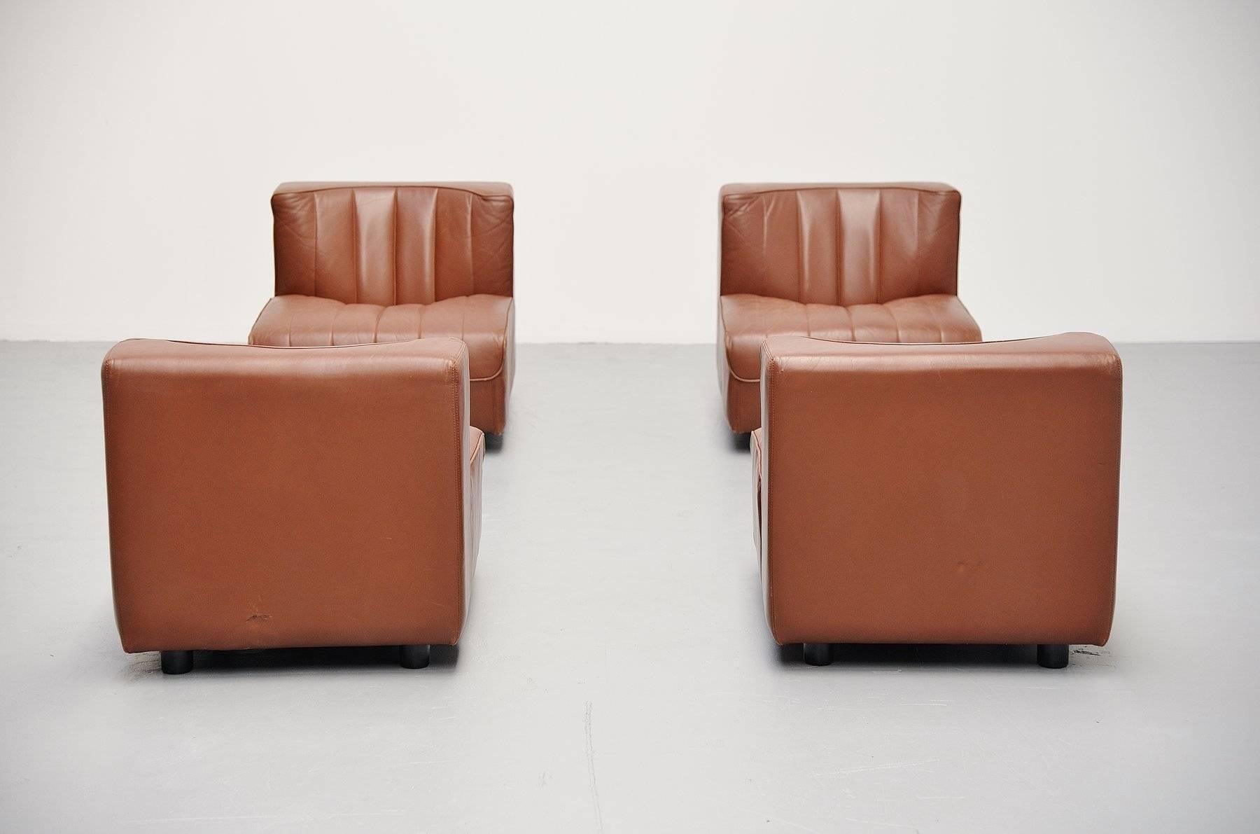 Leather Tito Agnoli Arflex Element Sofa Mode 9000, Italy, 1969