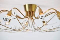 Large Ceiling Leaf Fixture Arredoluce Attributed, Italy, 1950