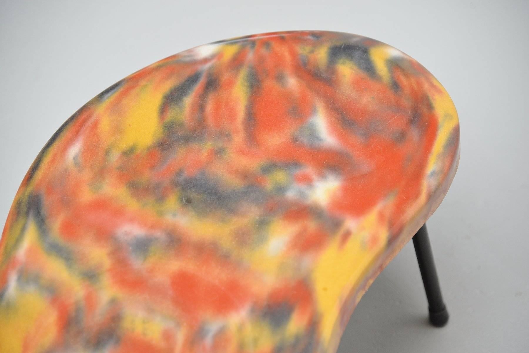 Lacquered Pair of Kidney Shaped Tables, France, 1960