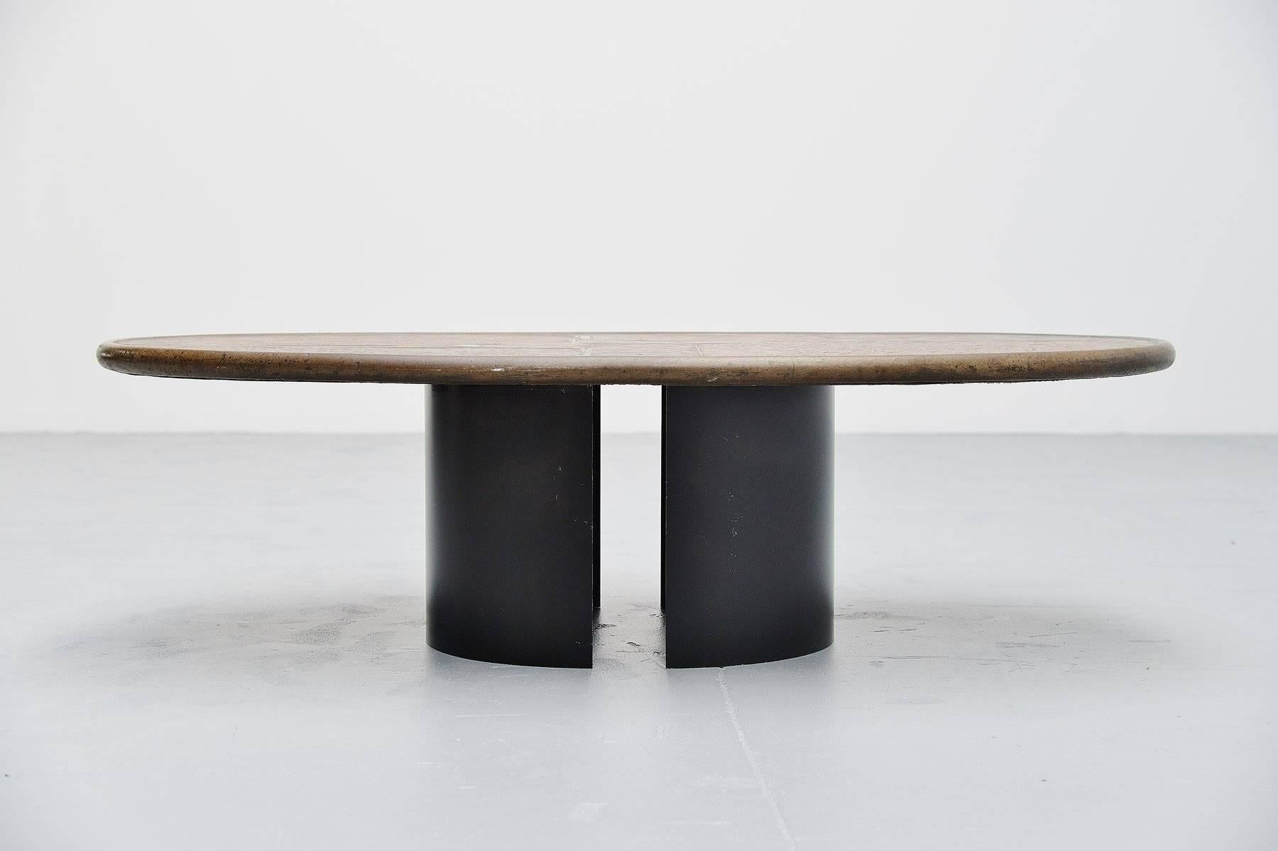 Mid-Century Modern Paul Kingma Unique Oval Coffee Table, Holland, 1993