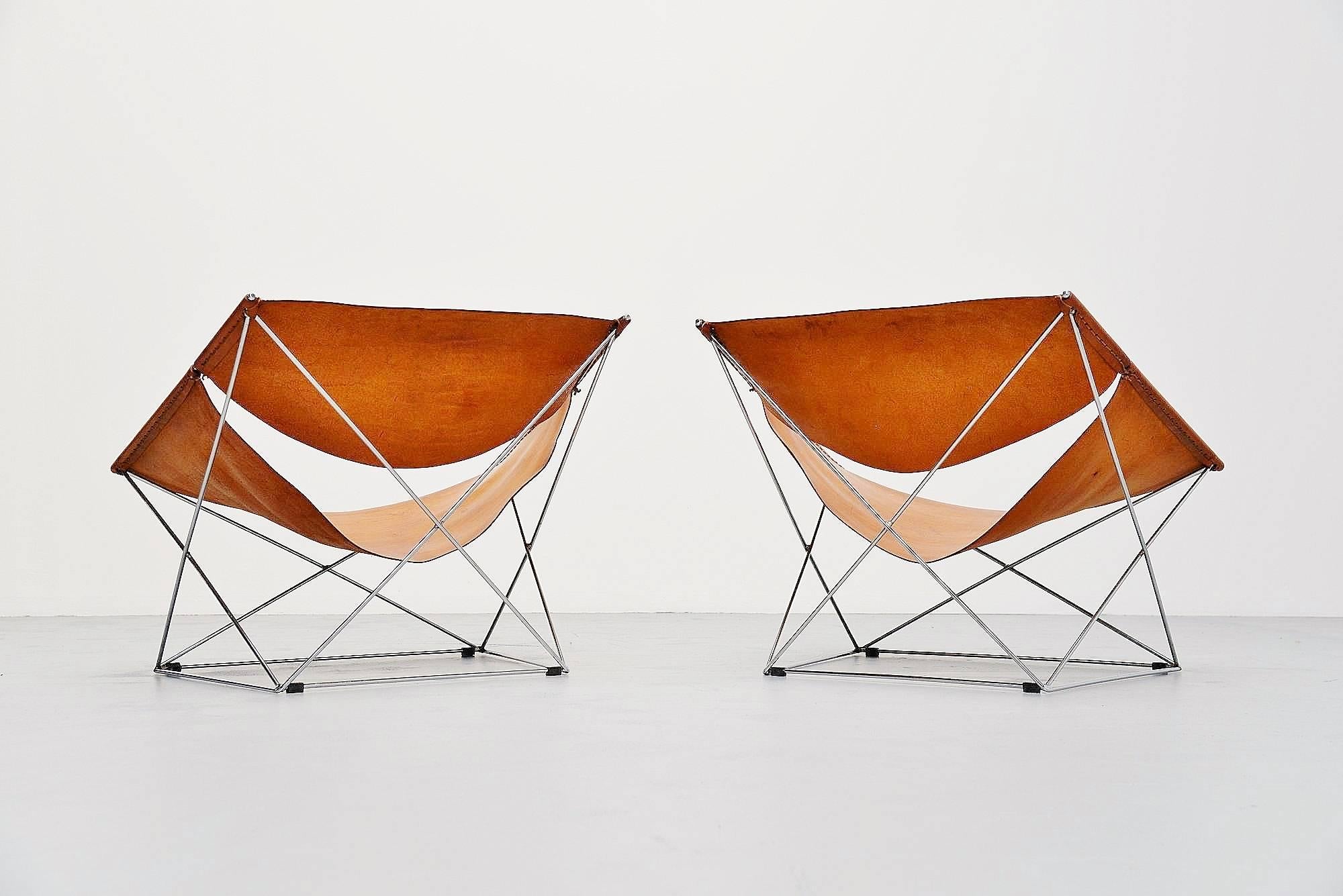 Mid-Century Modern Pair of Pierre Paulin F675 Butterfly Chairs by Artifort, 1963