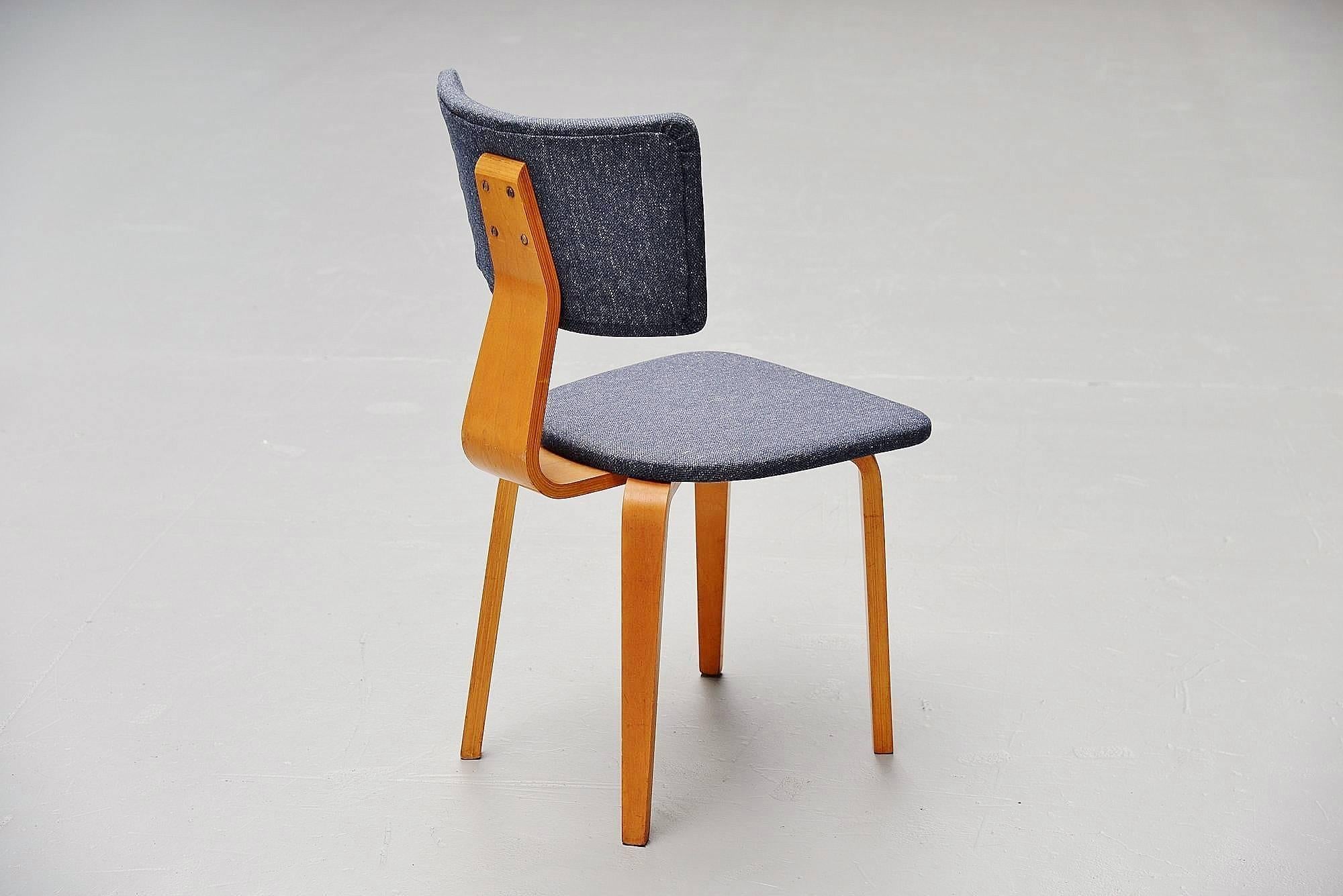 Mid-20th Century Cor Alons Plywood Dining Chairs Gouda den Boer, 1949