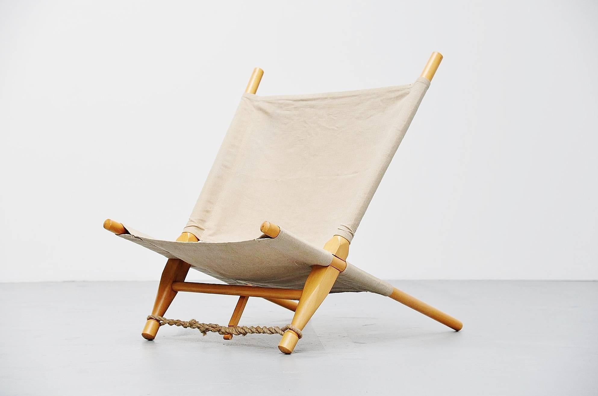 Scandinavian Modern Ole Gjerlov Knudsen Saw Lounge Chair Cado, Denmark, 1958