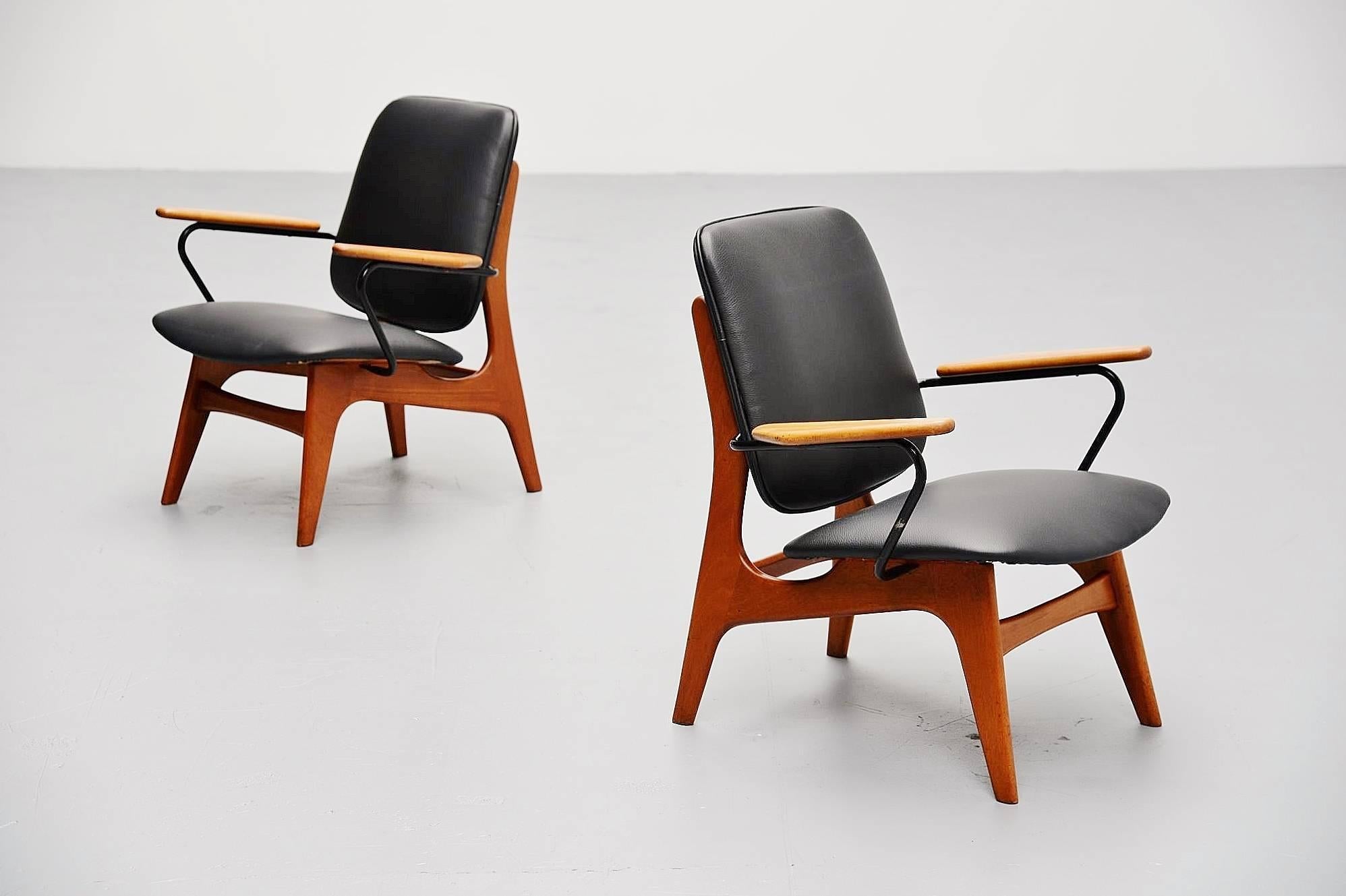 Pair of Dutch Modernist Lounge Chair, Holland, 1960 3