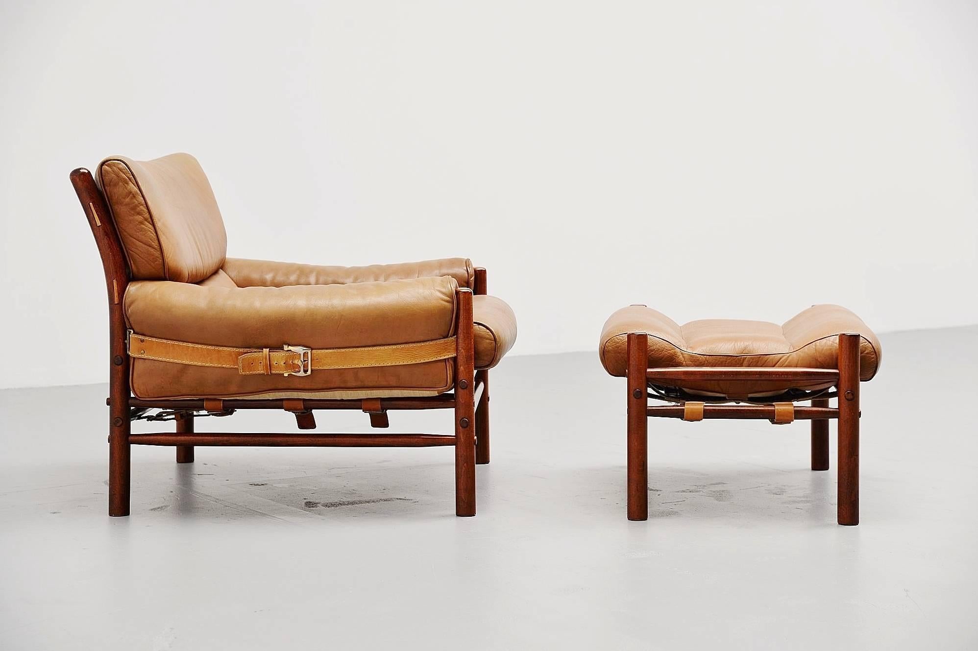 Arne Norell Kontiki Lounge Chair, Sweden, 1960 In Good Condition In Roosendaal, Noord Brabant