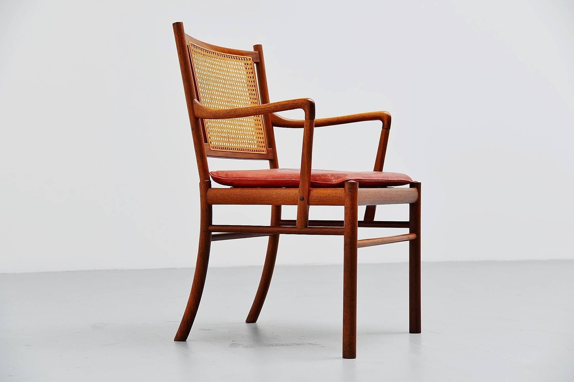 Scandinavian Modern Ole Wanscher Colonial Chair by Poul Jeppesens, Denmark, 1960