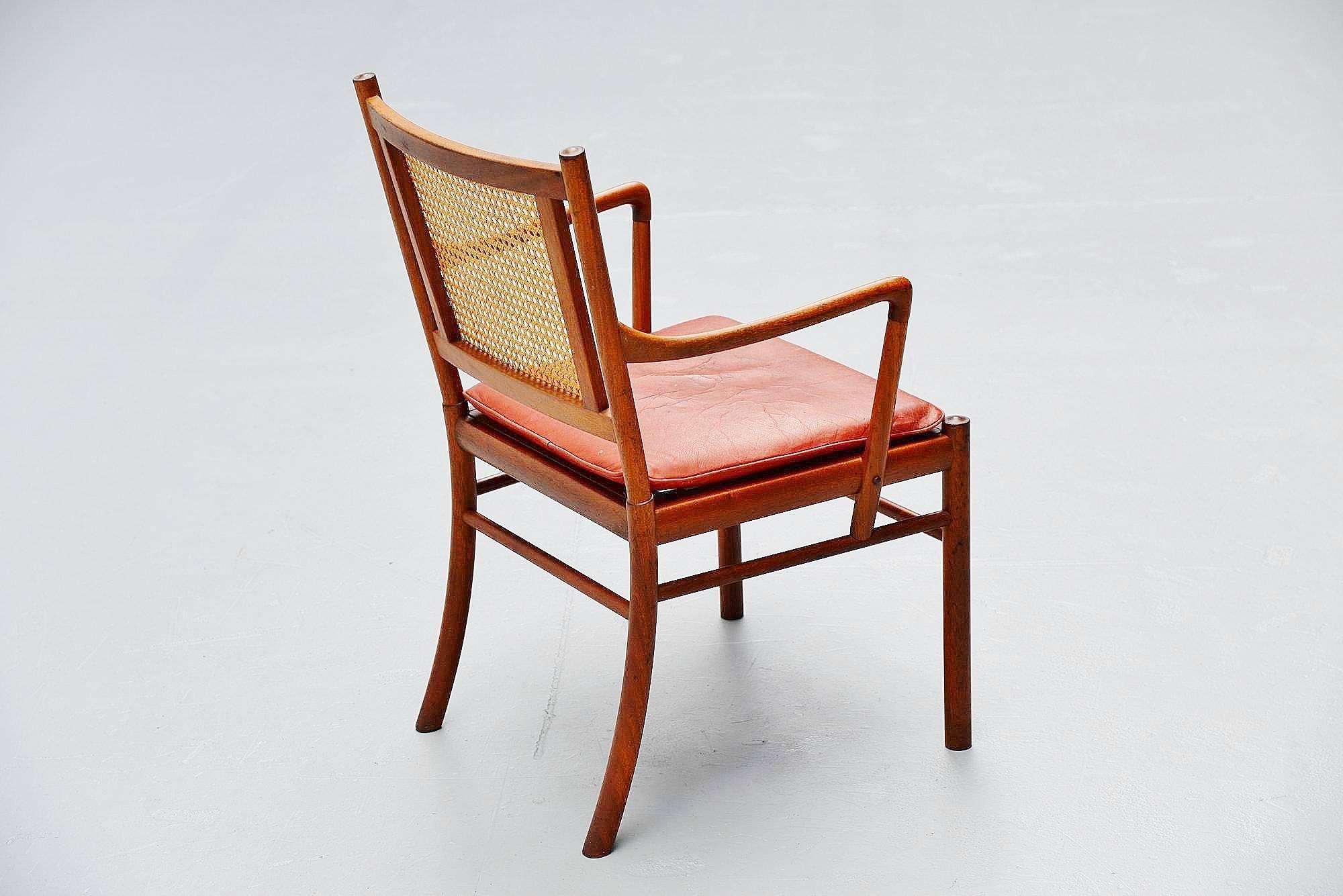 Cane Ole Wanscher Colonial Chair by Poul Jeppesens, Denmark, 1960