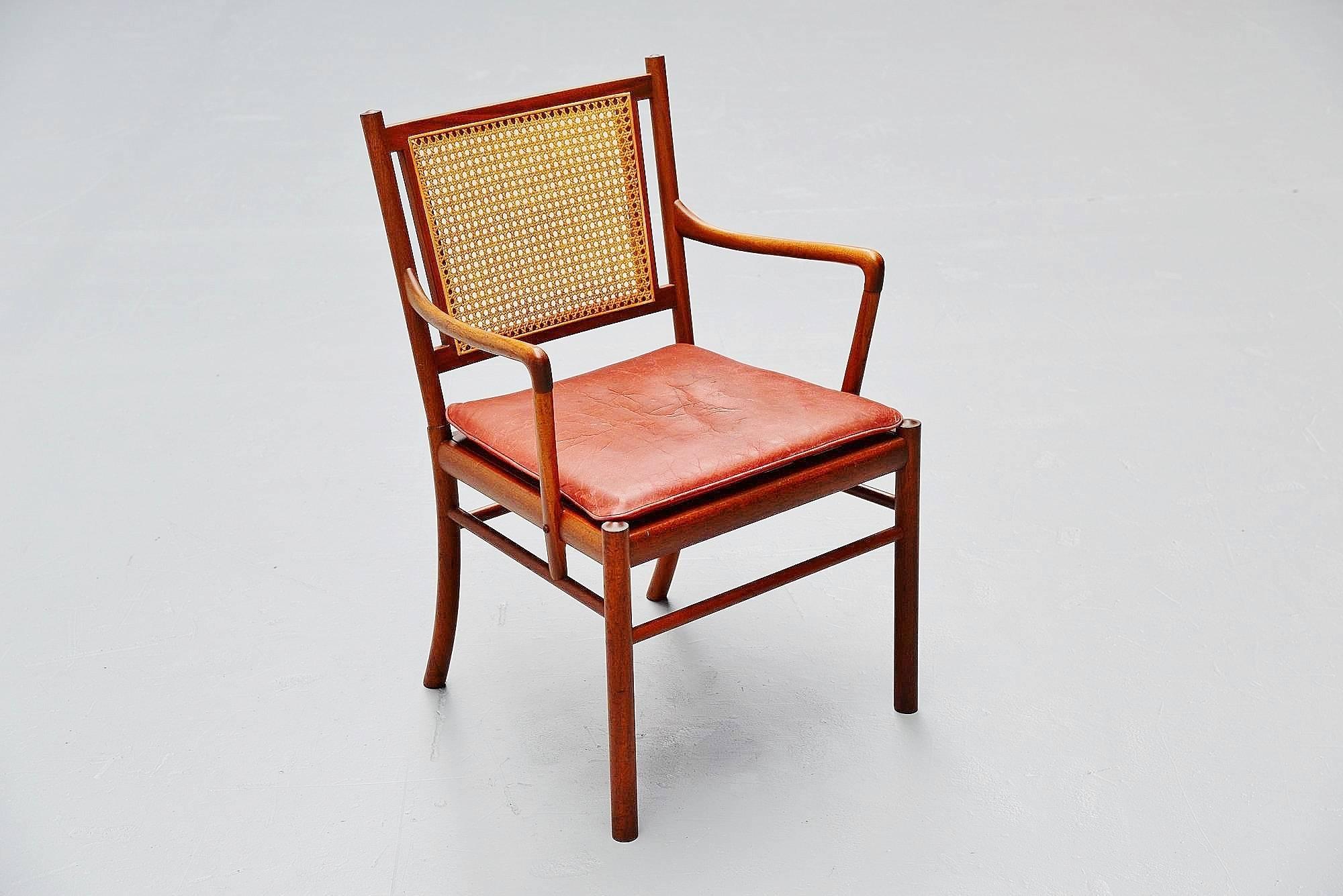 Danish Ole Wanscher Colonial Chair by Poul Jeppesens, Denmark, 1960