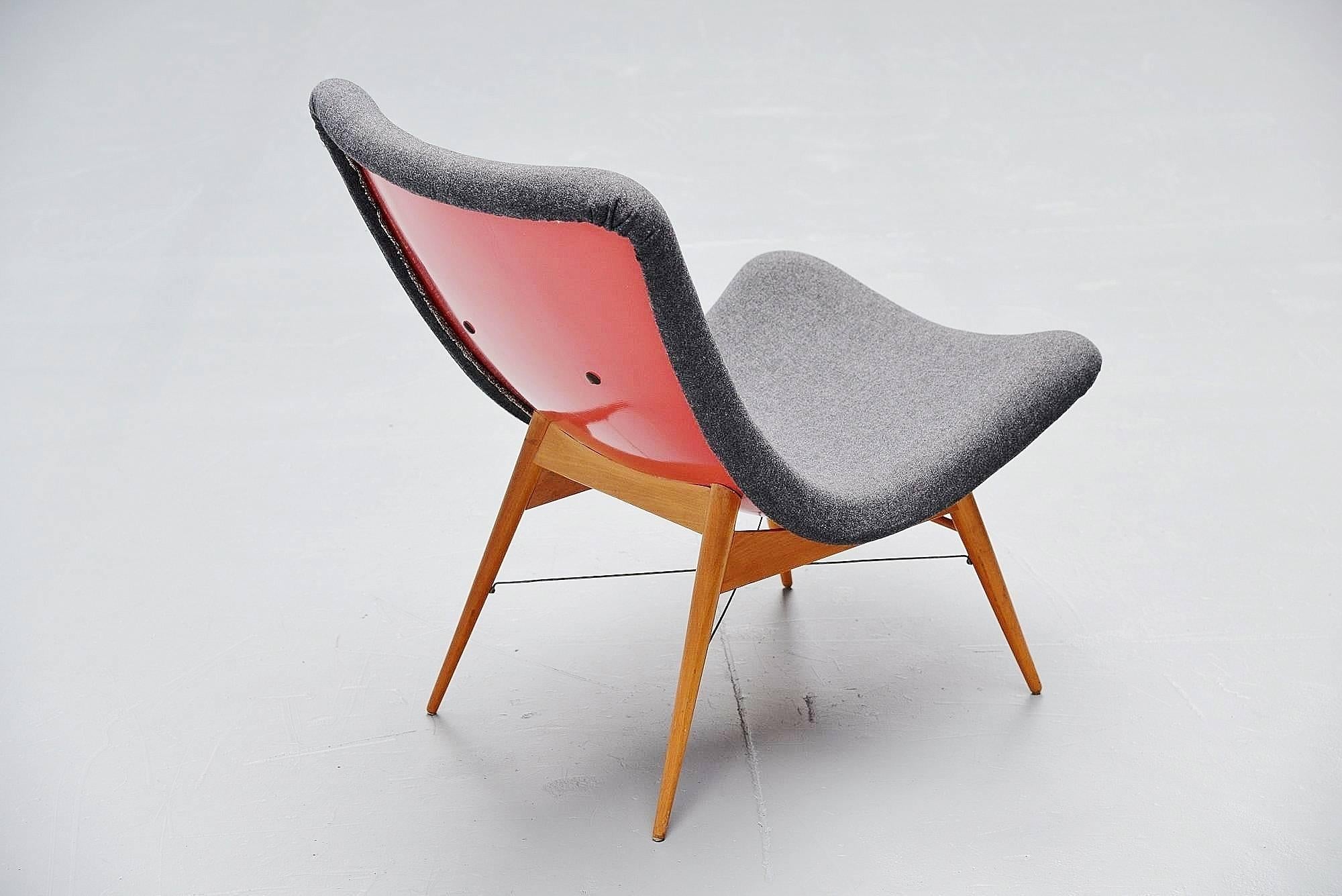 Miroslav Navratil Lounge Chairs Pair, Czech Republic, 1959 1