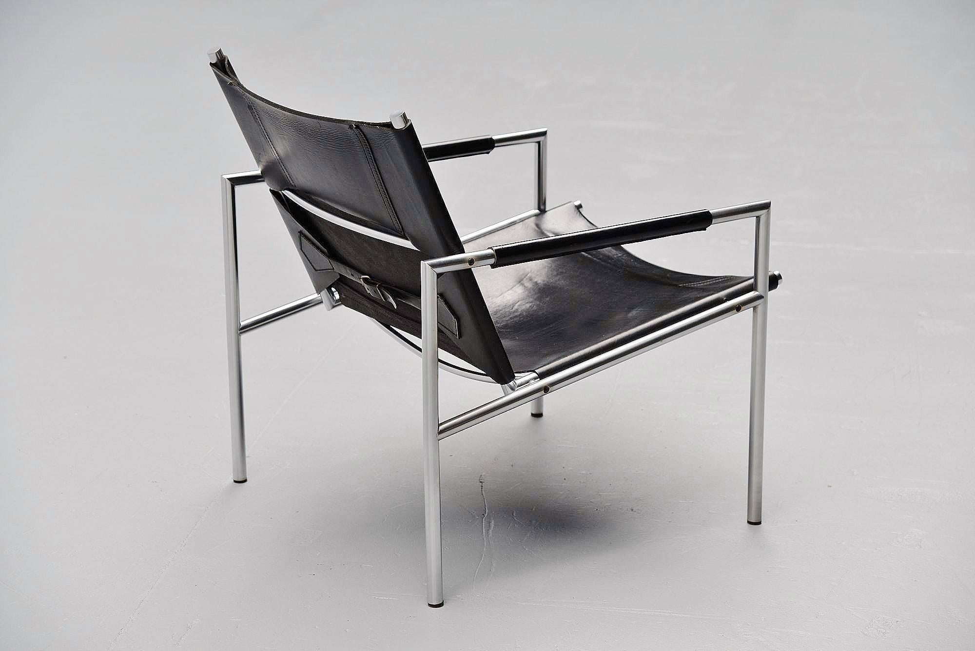 Mid-20th Century Martin Visser SZ01 Easy Chairs Black 't Spectrum, 1965