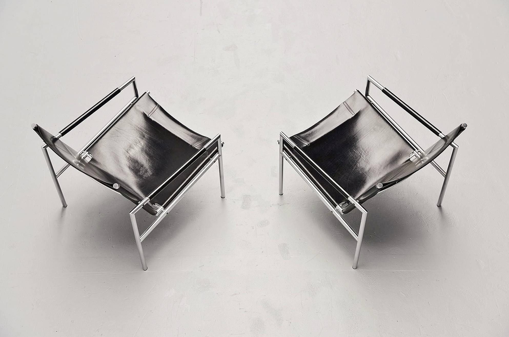 Dutch Martin Visser SZ01 Easy Chairs Black 't Spectrum, 1965