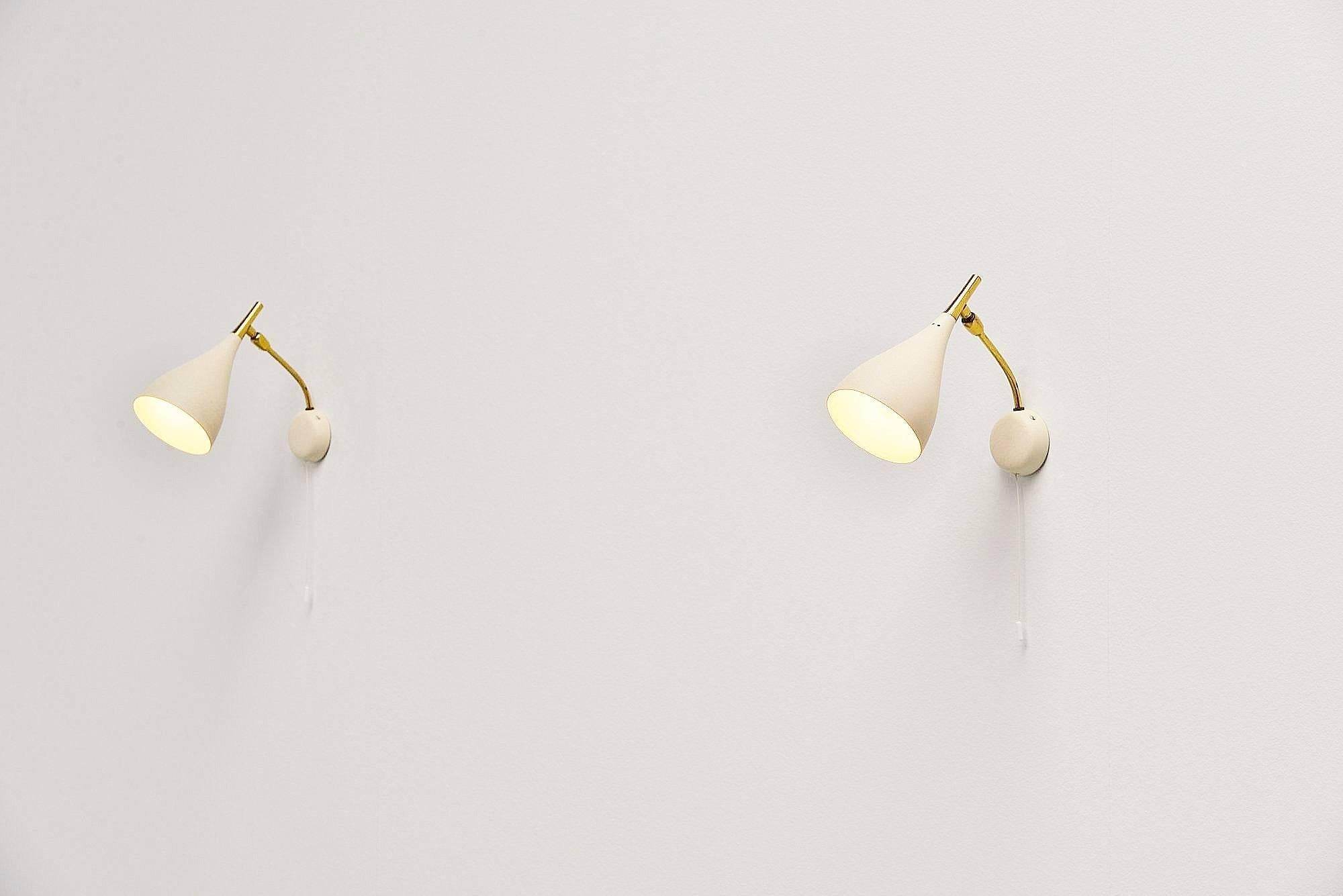 Mid-20th Century Cosack Pair of Wall Lamps, Germany, 1960