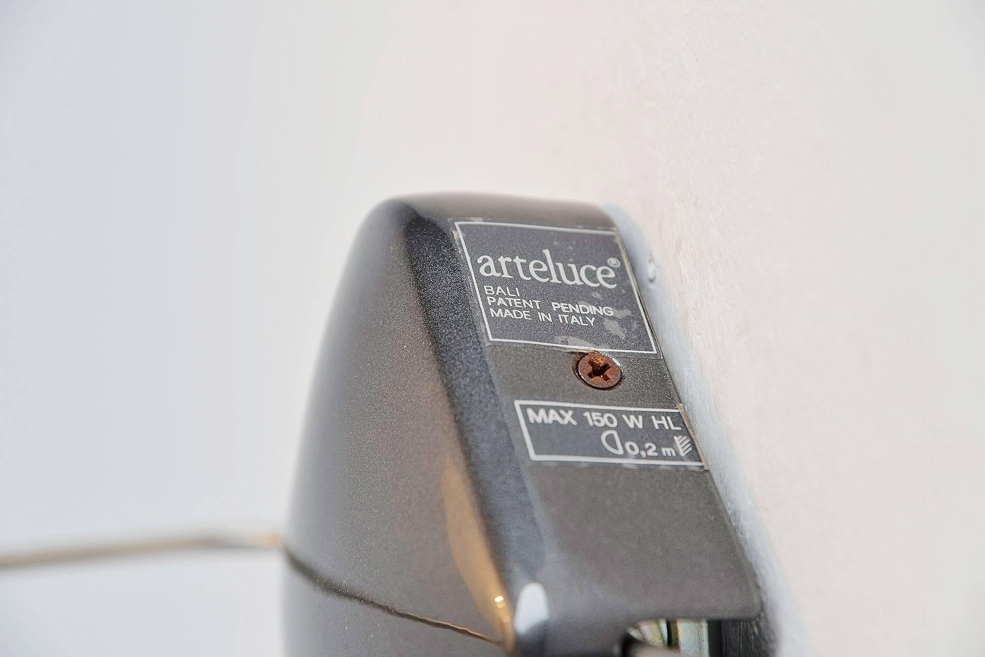 Chrome Paolo Rizzatto Bali Wall Lamp for Arteluce, 1977