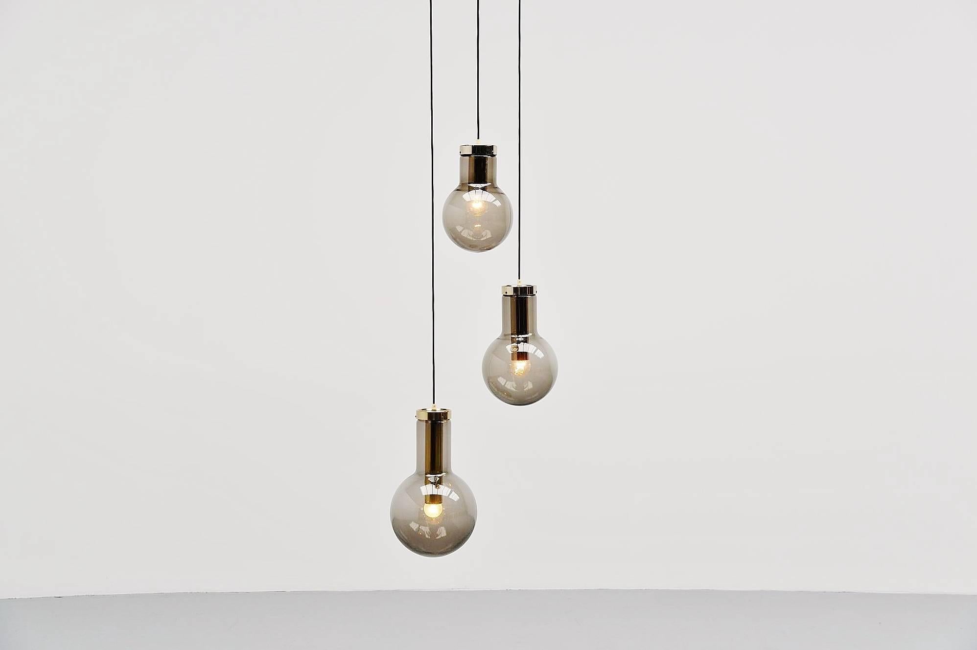 Mid-Century Modern RAAK Maxi Globe Pendant Set, Amsterdam, 1965