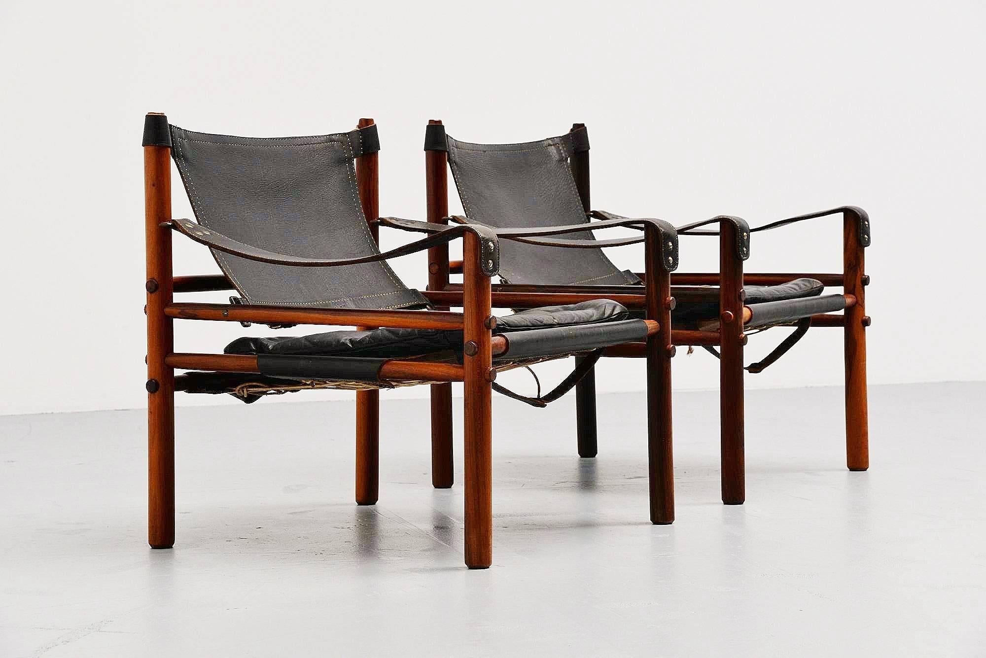Swedish Arne Norell Sirocco Safari Chairs, Sweden, 1964
