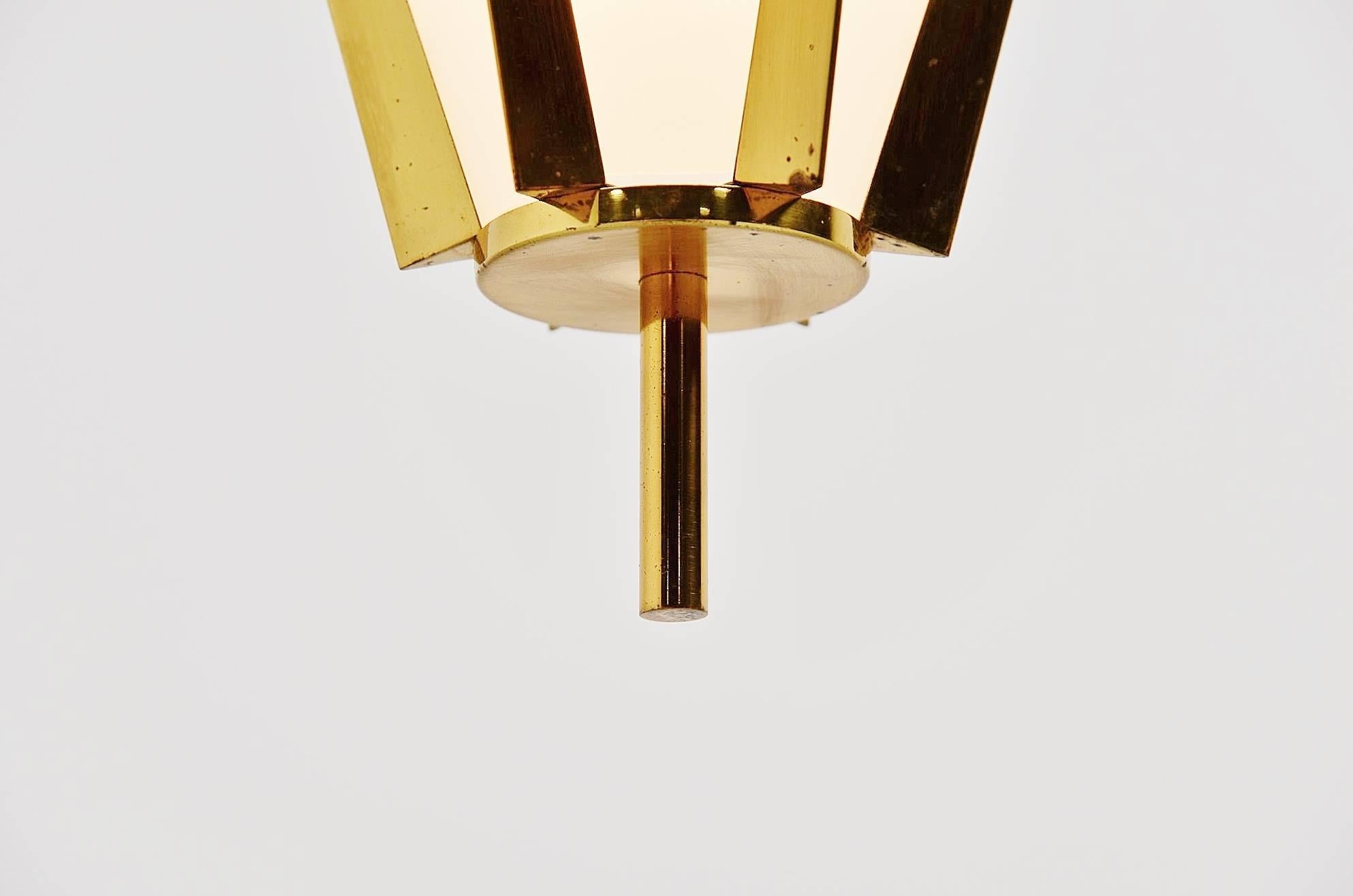 Brass Arredoluce Attributed Pendant Lamp, Italy, 1950