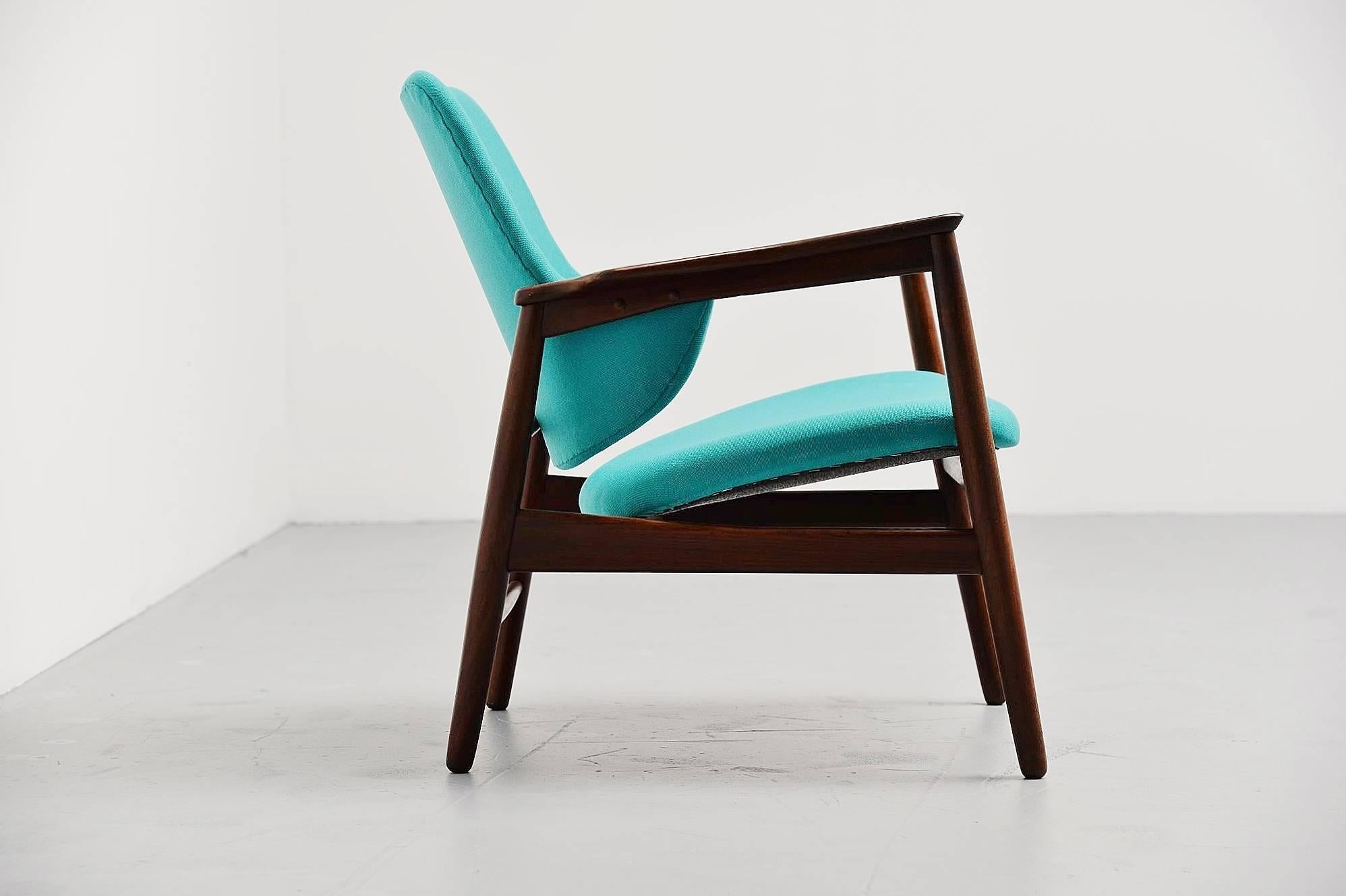 Mid-20th Century Ib Kofod-Larsen Easy Chair by Christensen & Larsen, Denmark, 1953