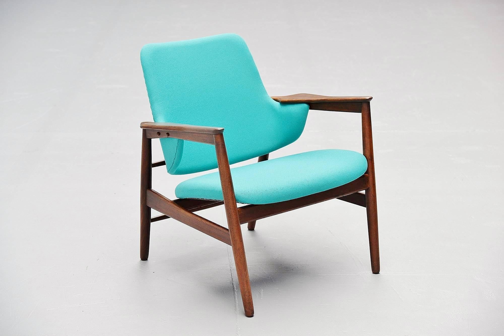 Scandinavian Modern Ib Kofod-Larsen Easy Chair by Christensen & Larsen, Denmark, 1953
