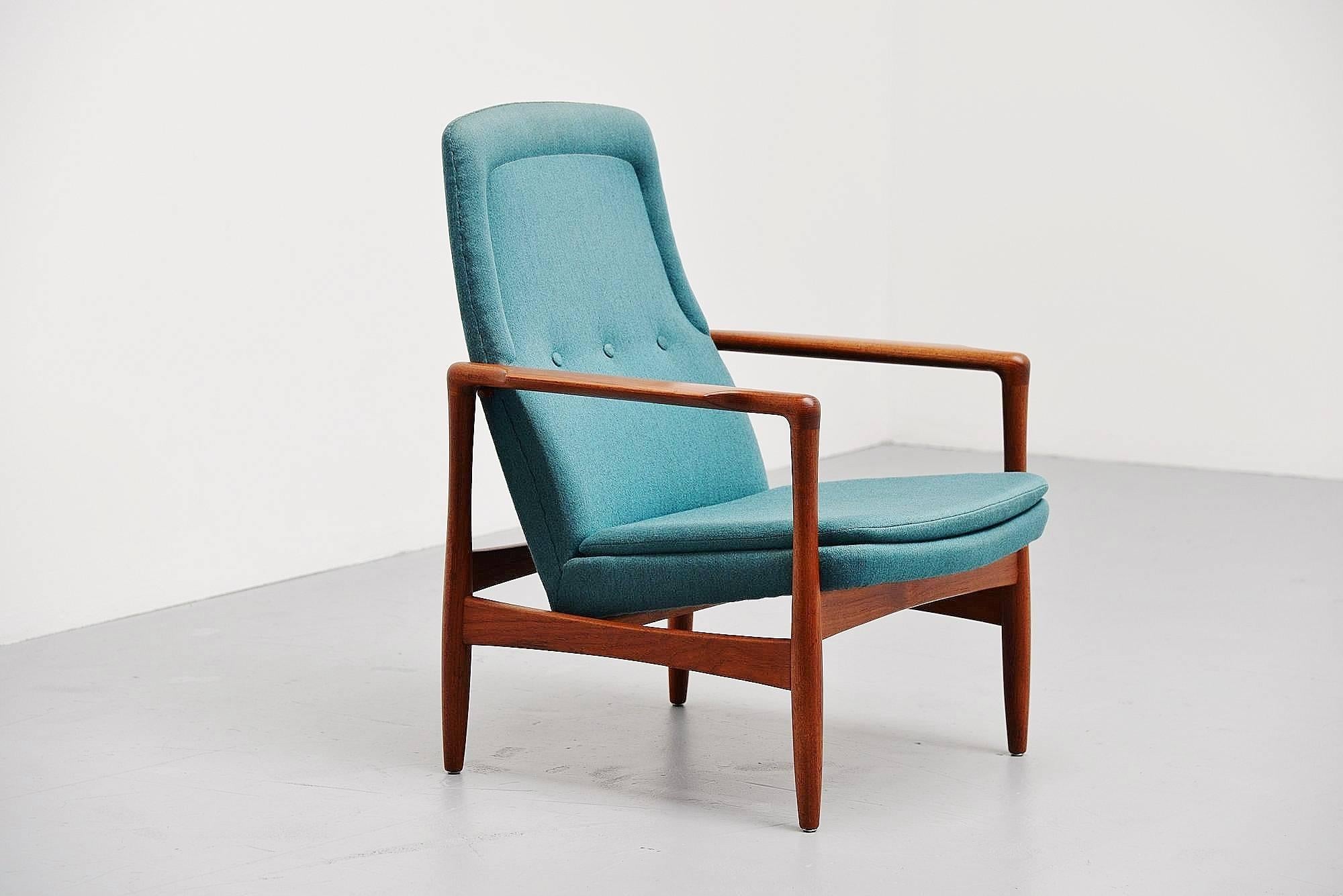 Danish Ib Kofod Larsen Easy Chair Selig Imports, Denmark, 1962