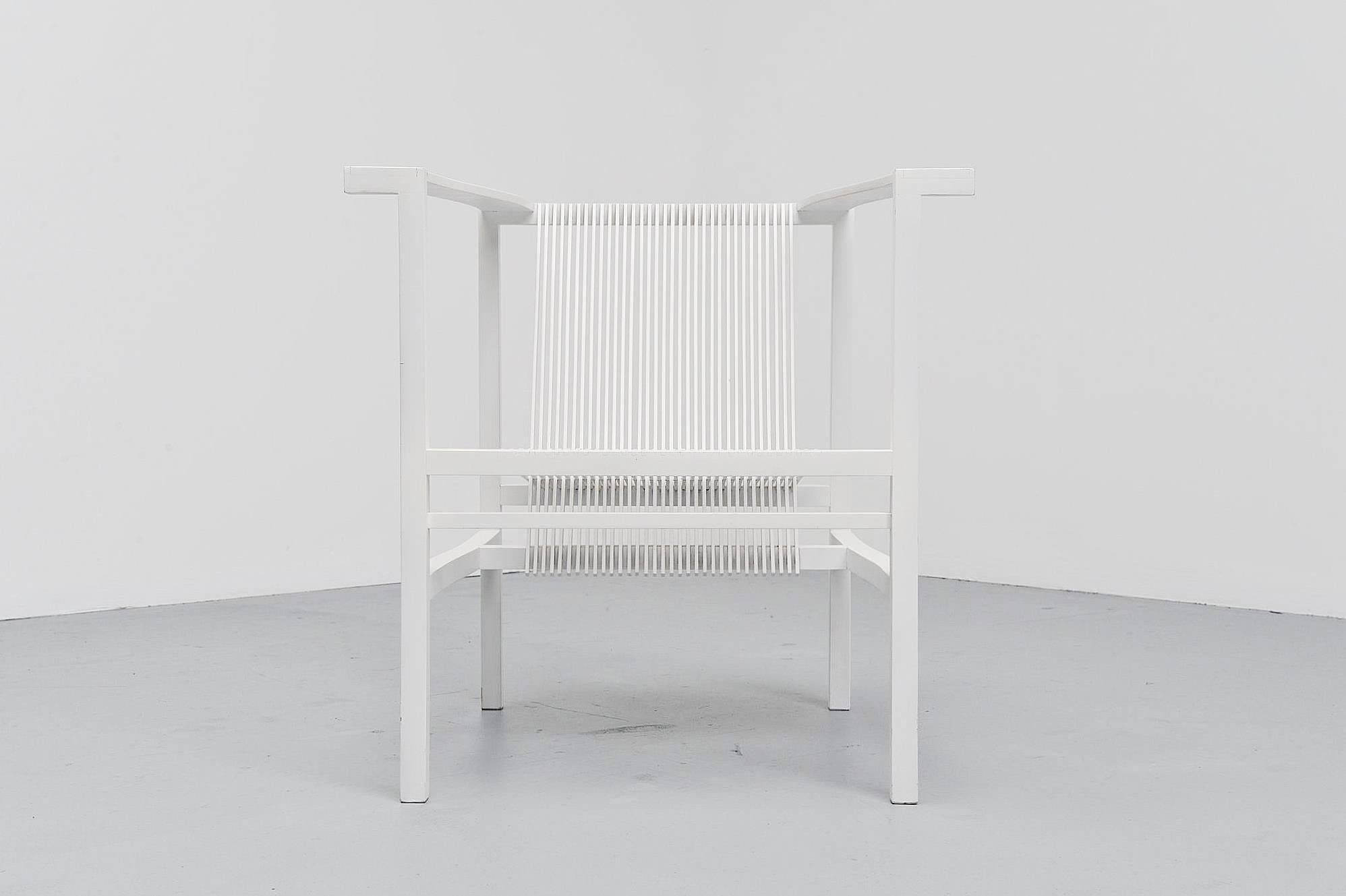 Dutch Ruud Jan Kokke High Slat Chair by Metaform, 1984