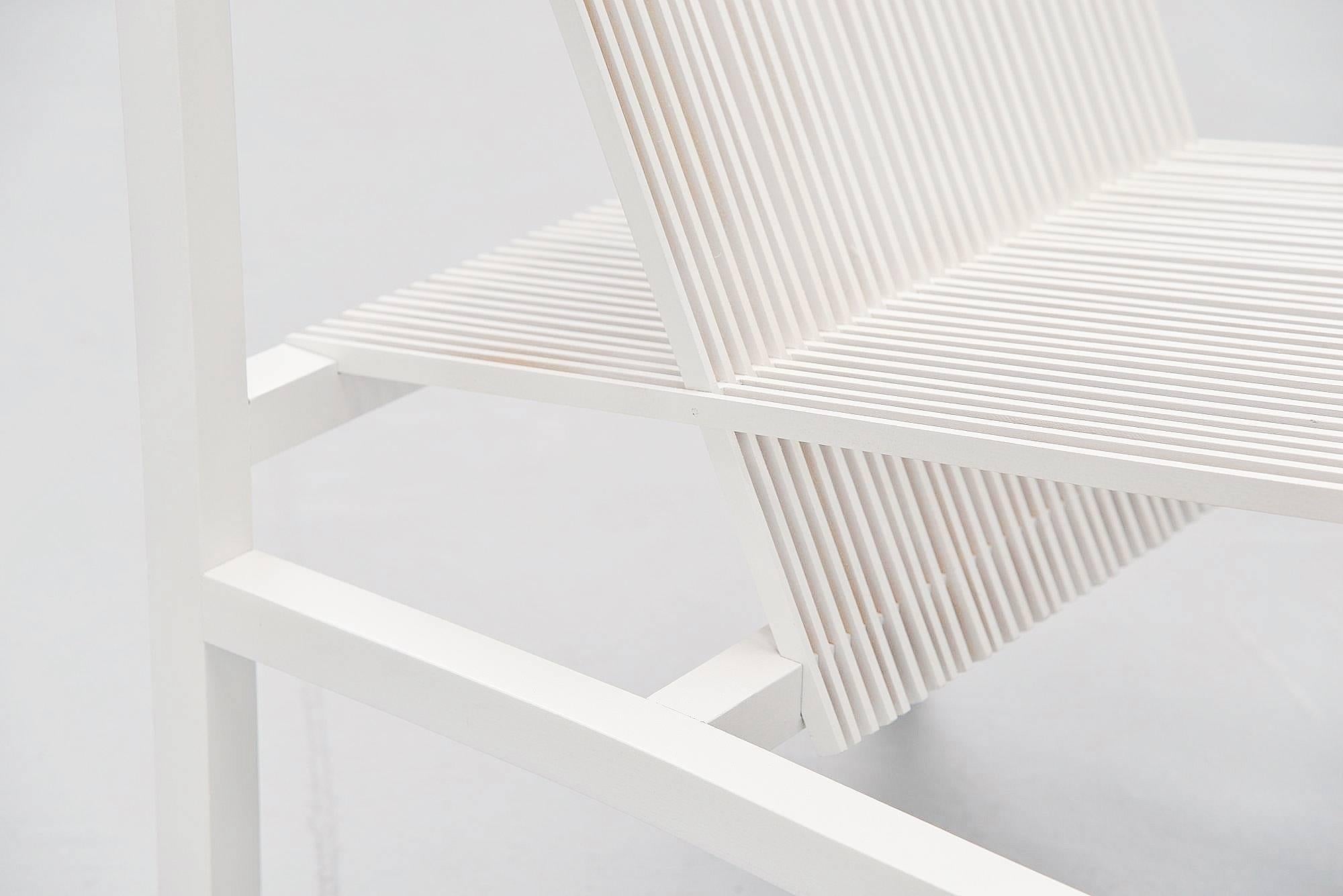 Beech Ruud Jan Kokke High Slat Chair by Metaform, 1984