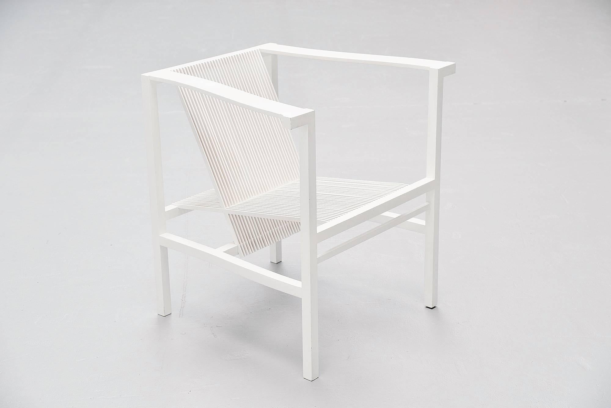 Late 20th Century Ruud Jan Kokke High Slat Chair by Metaform, 1984