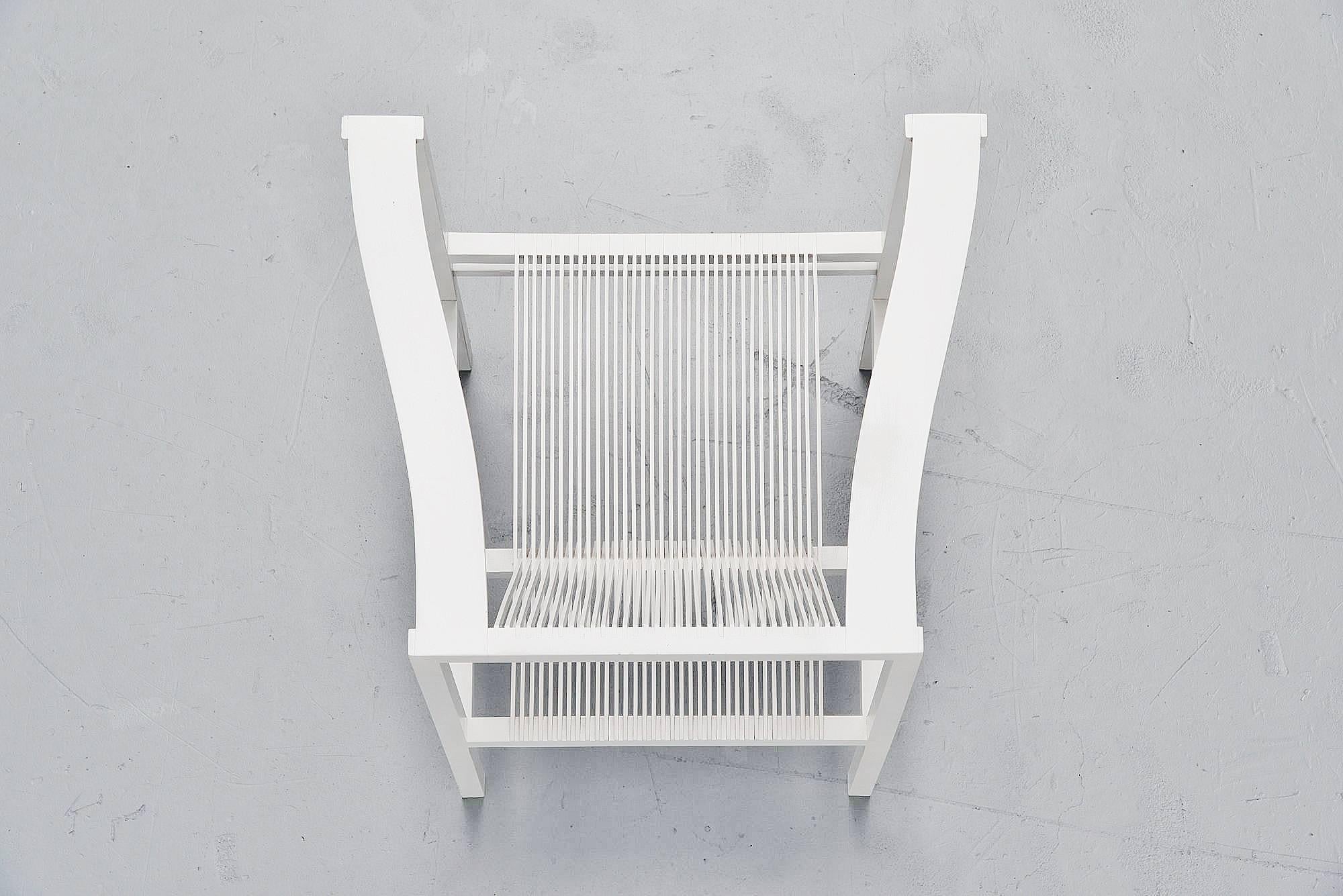 Mid-Century Modern Ruud Jan Kokke High Slat Chair by Metaform, 1984