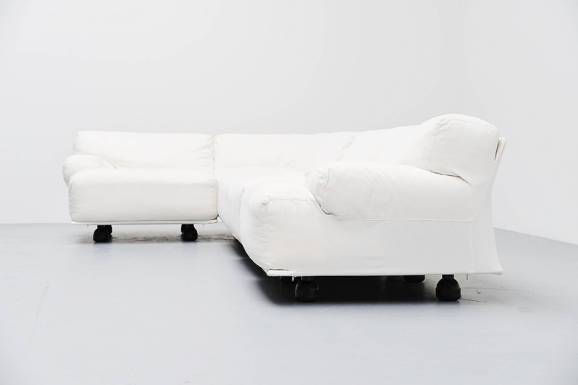 Vico Magistretti Fiandra Sofa von Cassina, Italien, 1975 (Ende des 20. Jahrhunderts)