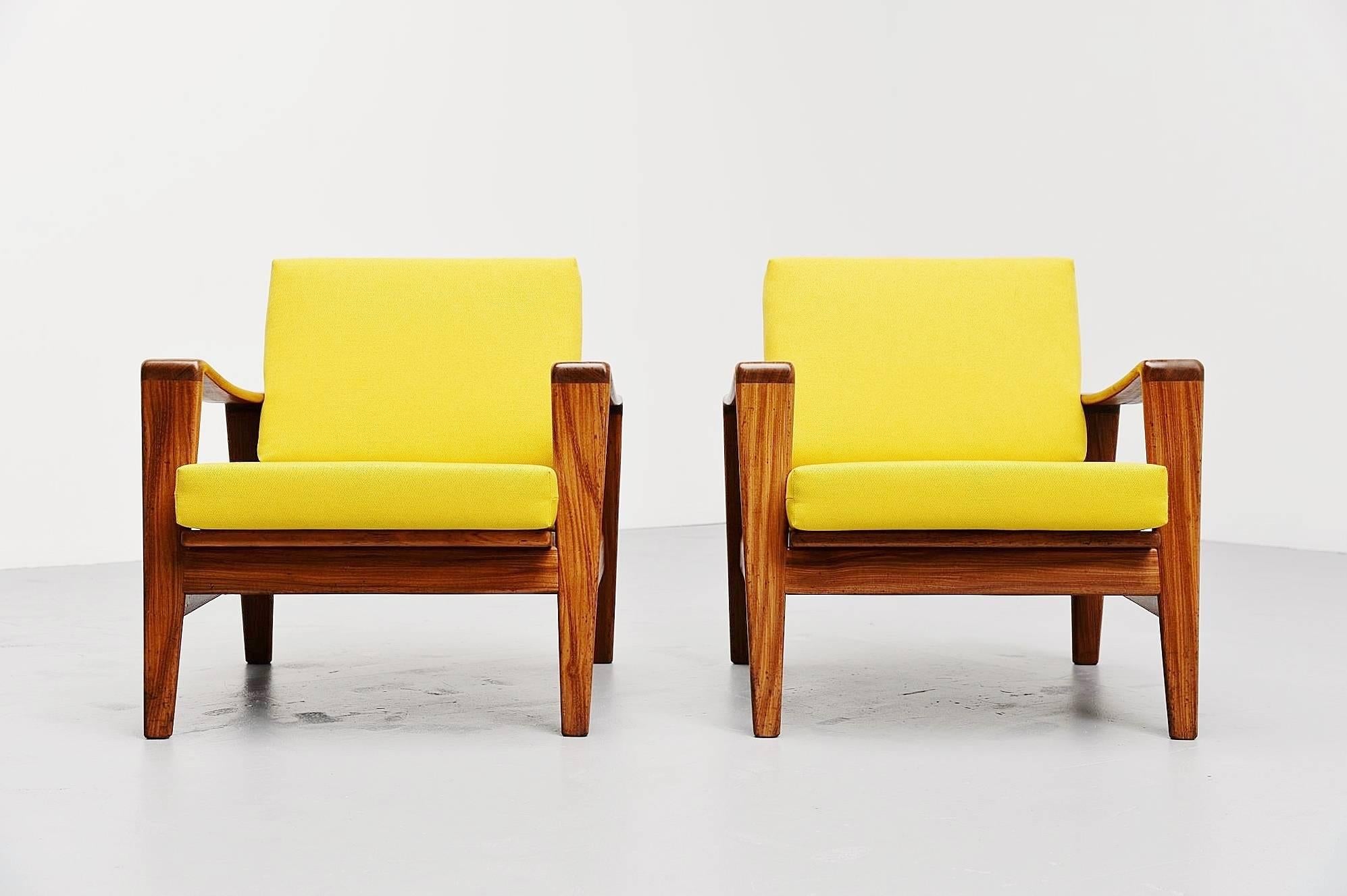 Scandinavian Modern Arne Wahl Iversen Easy Chairs Komfort, Denmark, 1960