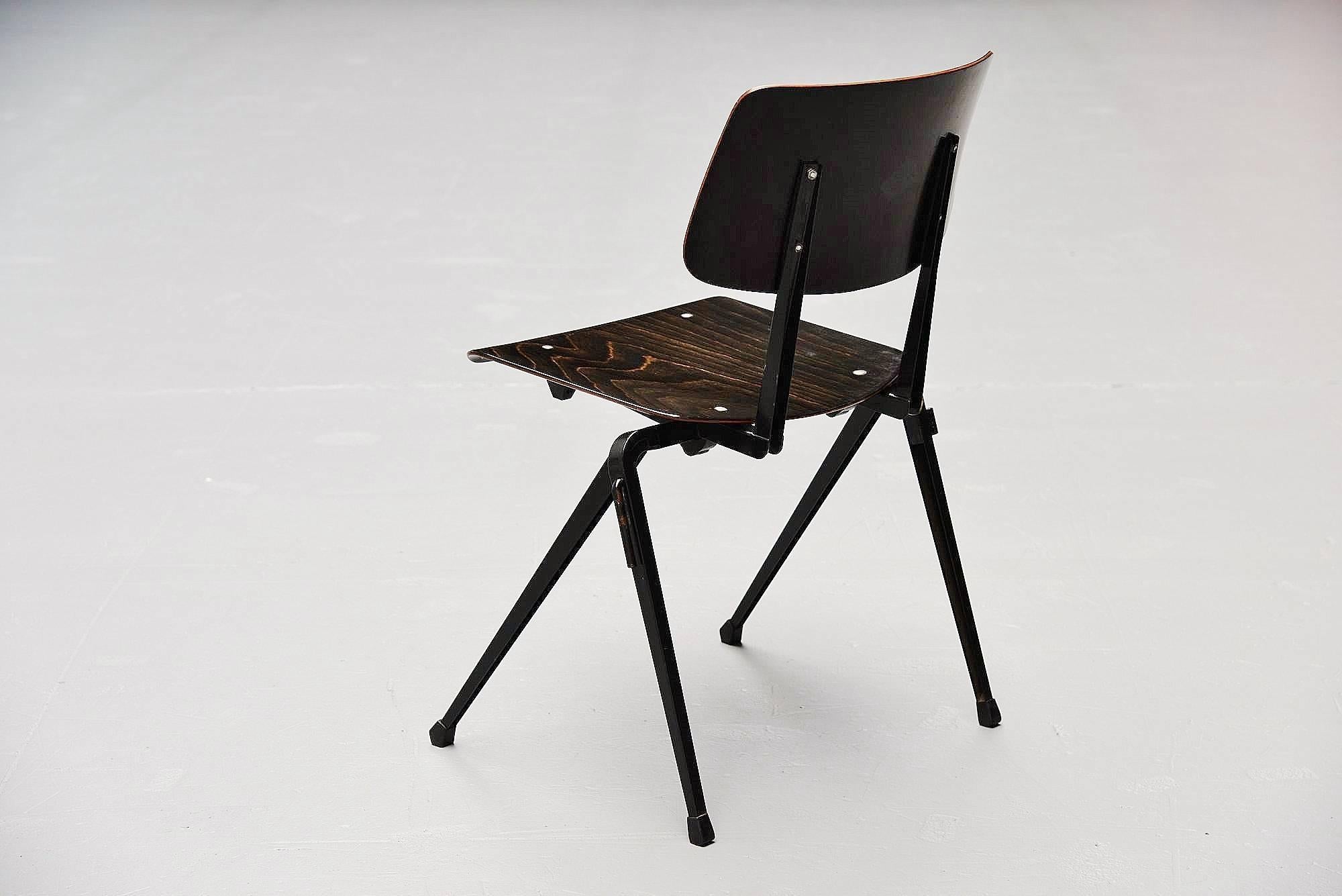Late 20th Century Galvanitas Black Stacking Chairs, Holland, 1970