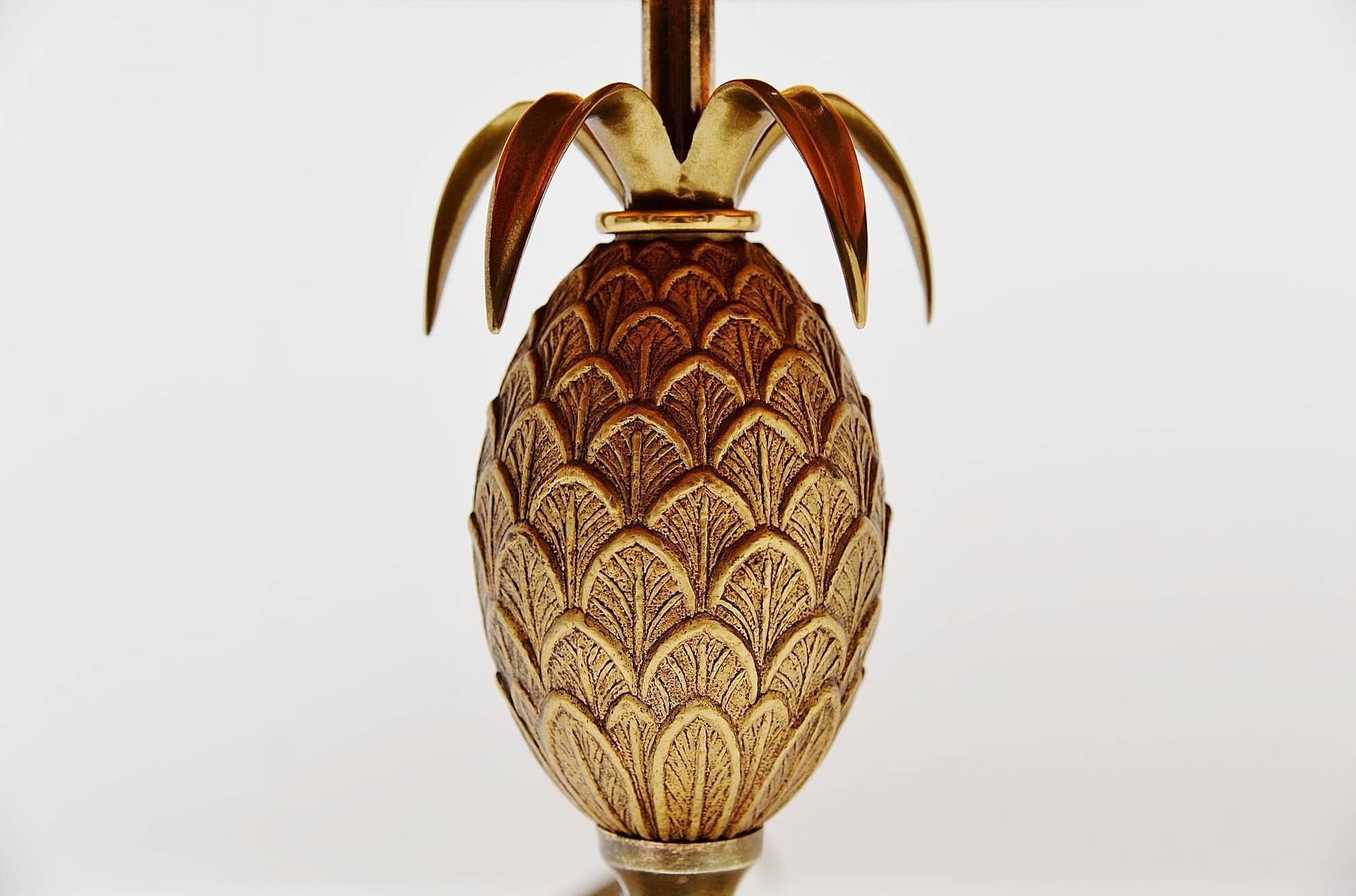 Mid-Century Modern Pair of Maison Le Dauphin Pineapple Table Lamps, France, 1970