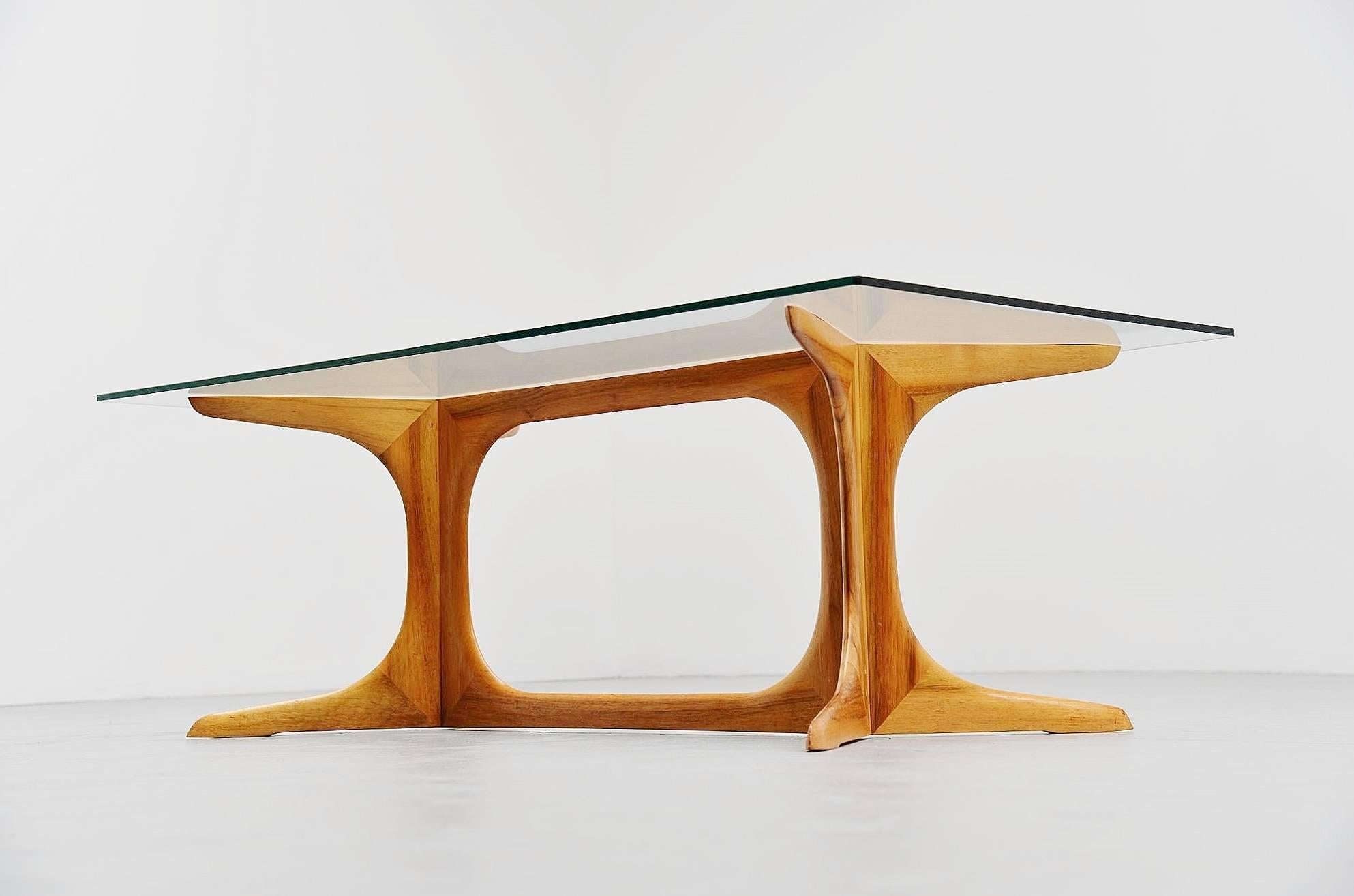 Glass Ico e Luisa Parisi Attributed Coffee Table Como, Italy, 1950 For Sale