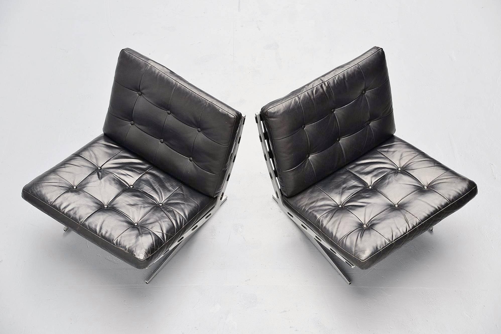 Paul Leidersdorff Lounge Chair Pair, Denmark, 1965 In Good Condition In Roosendaal, Noord Brabant