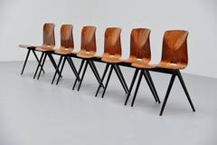 Pagholz S22 Stacking Chairs Caramel, Germany, 1965