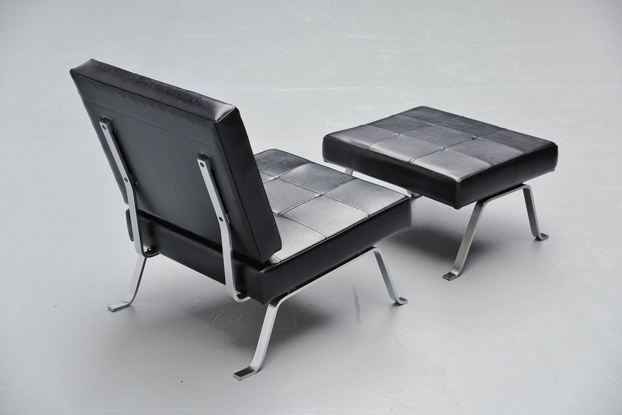 Steel Hein Salomonson AP Originals Lounge Chair Set, Holland, 1960