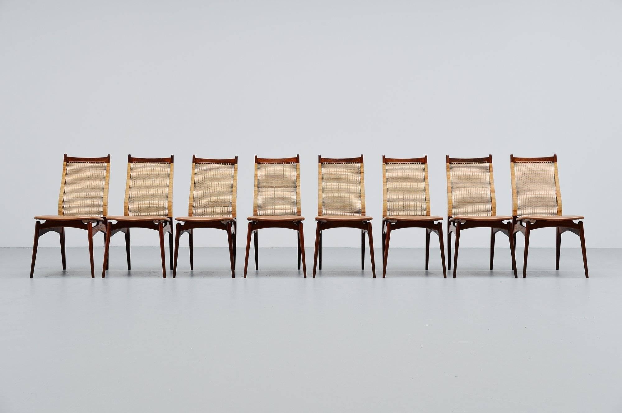 Mid-Century Modern Jos De Mey Dining Chairs Van Den Berghe Pauvers, Belgium, 1957