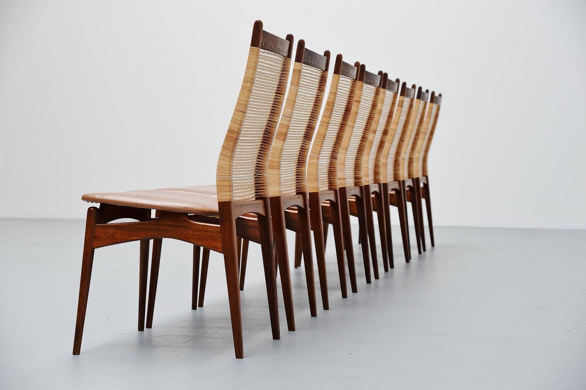 Belgian Jos De Mey Dining Chairs Van Den Berghe Pauvers, Belgium, 1957