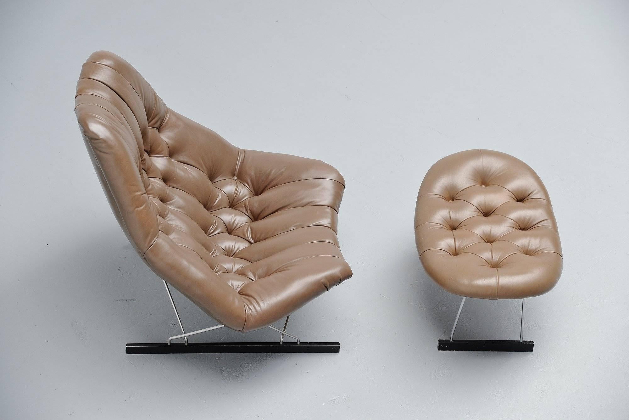 Mid-Century Modern Geoffrey Harcourt F592 Lounge Chair Artifort, 1966