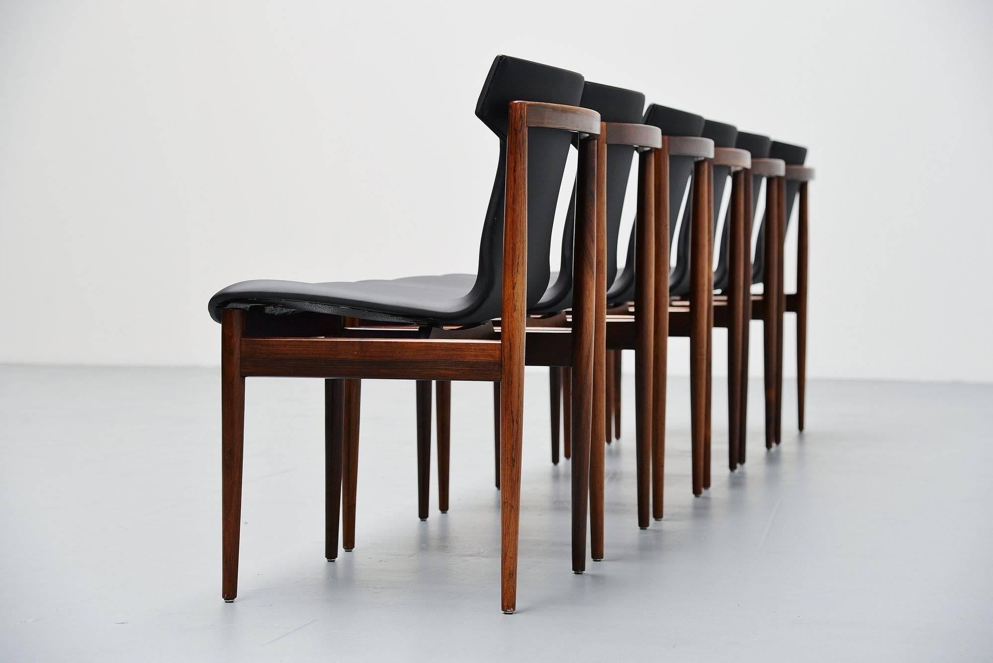 Scandinavian Modern Inger Klingenberg IK Dining Chairs Fristho Franeker, 1960