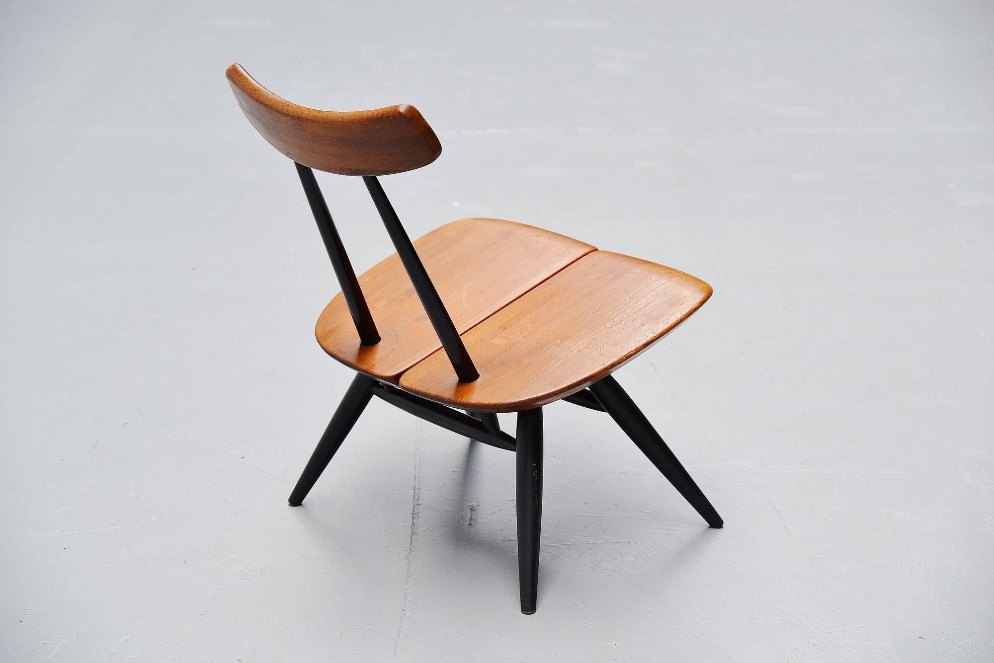 Scandinavian Modern Ilmari Tapiovaara Pirkka Lounge Chair Finland, 1955