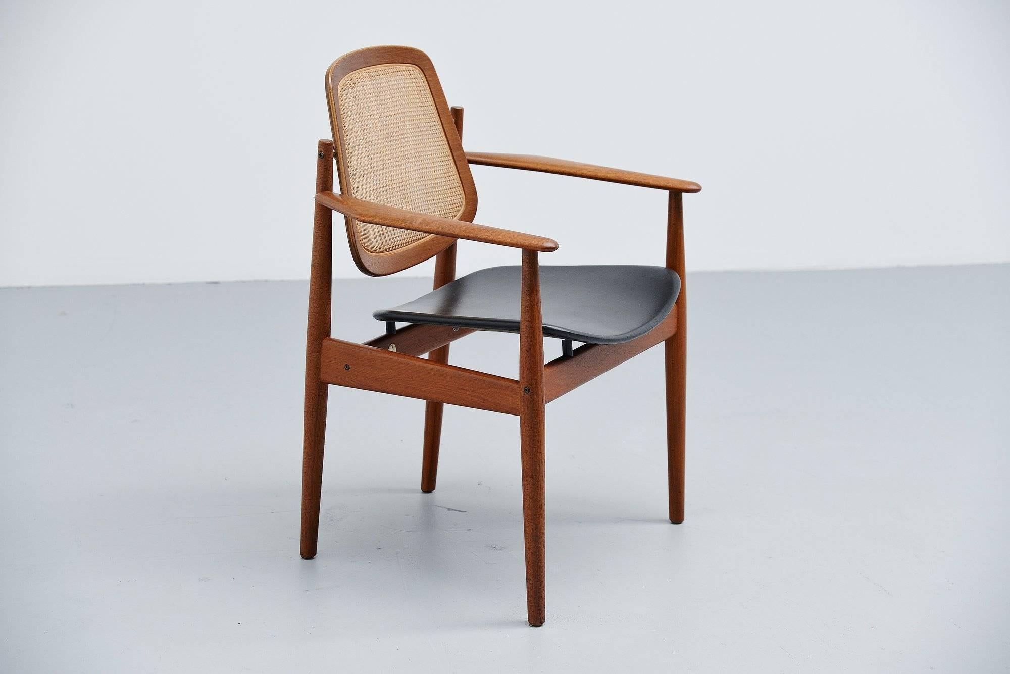 Scandinavian Modern Arne Vodder Armchair FD186 France & Son Denmark, 1956