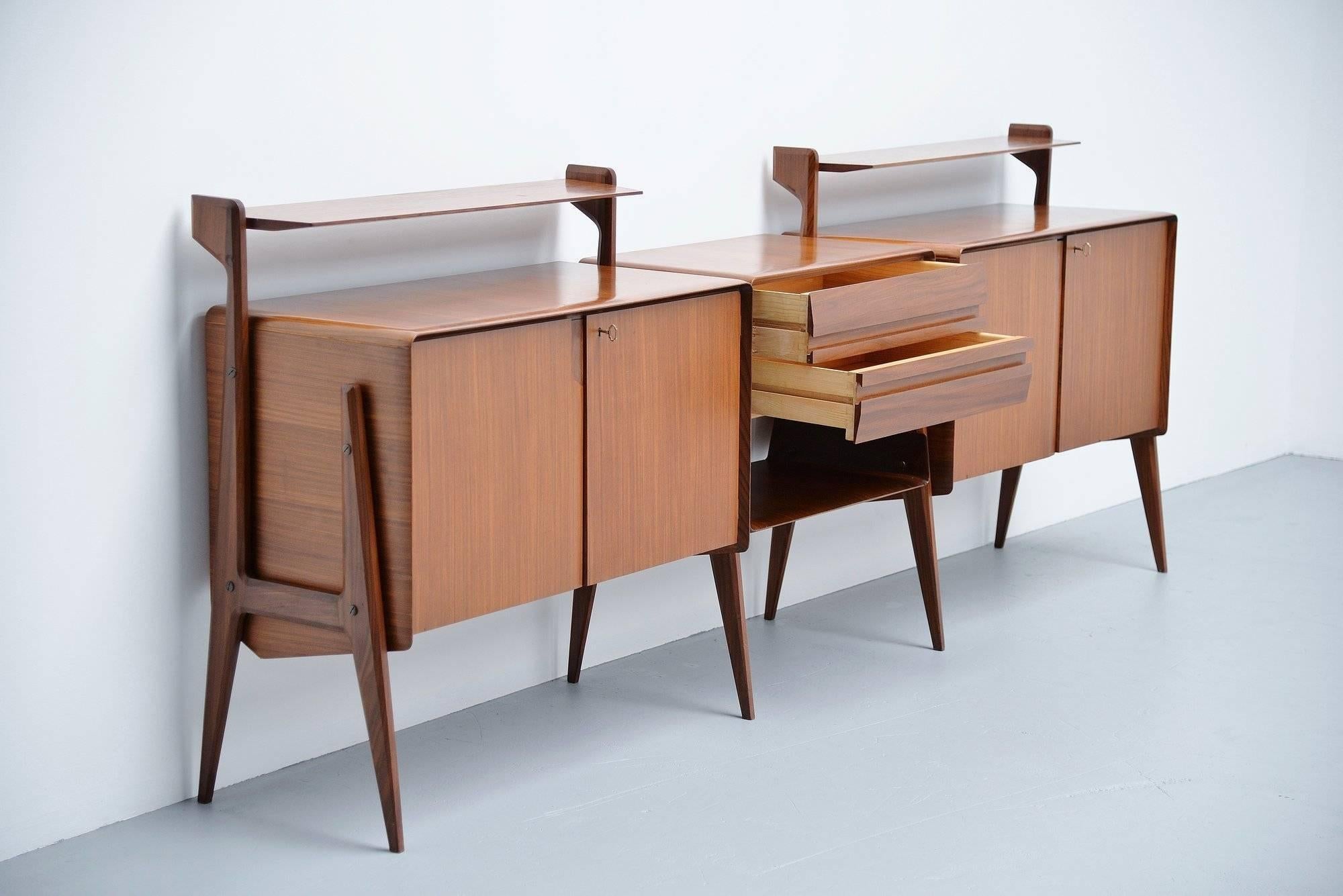 Mid-20th Century Attributed to Ico Parisi long sideboard Cantu, Italy, 1955