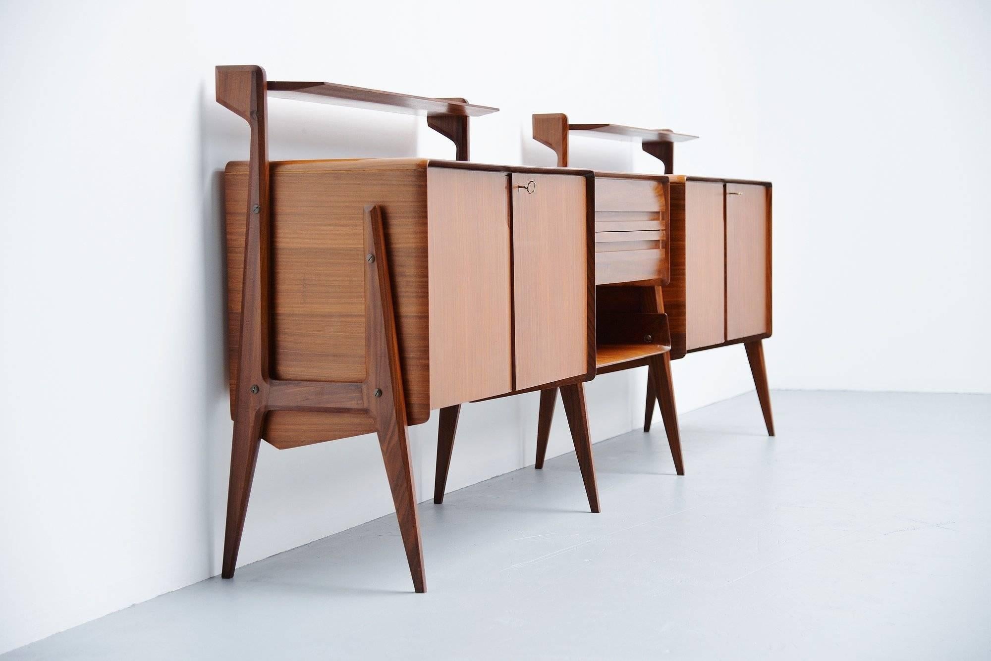 Mid-Century Modern Attributed to Ico Parisi long sideboard Cantu, Italy, 1955