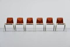 Pagholz S22 Stacking Chairs Six Pieces, Germany, 1965